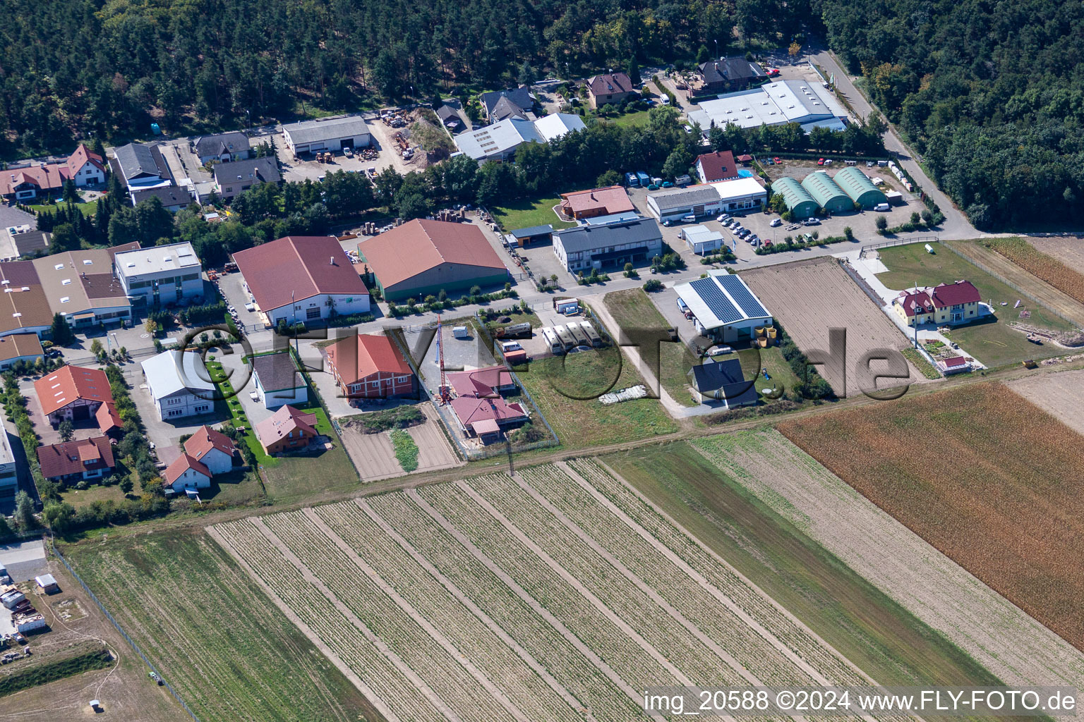 Aerial view of Starting point in Hatzenbühl in the state Rhineland-Palatinate, Germany