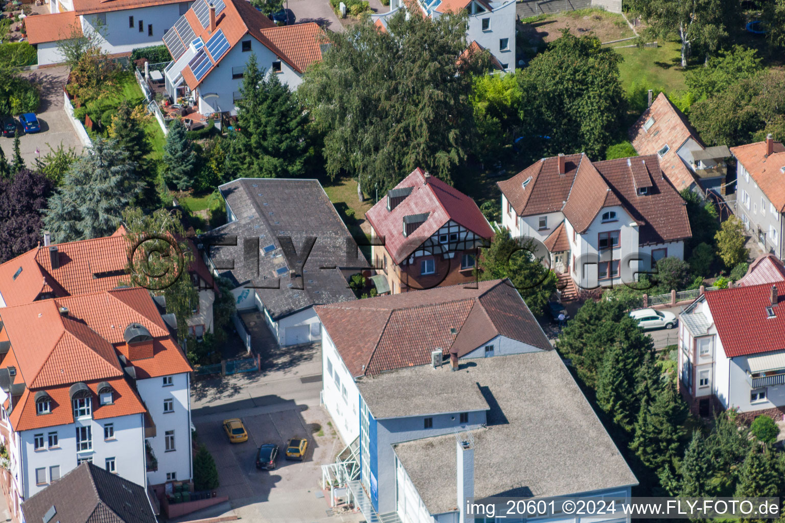 Aerial photograpy of Bismarckstr in Kandel in the state Rhineland-Palatinate, Germany