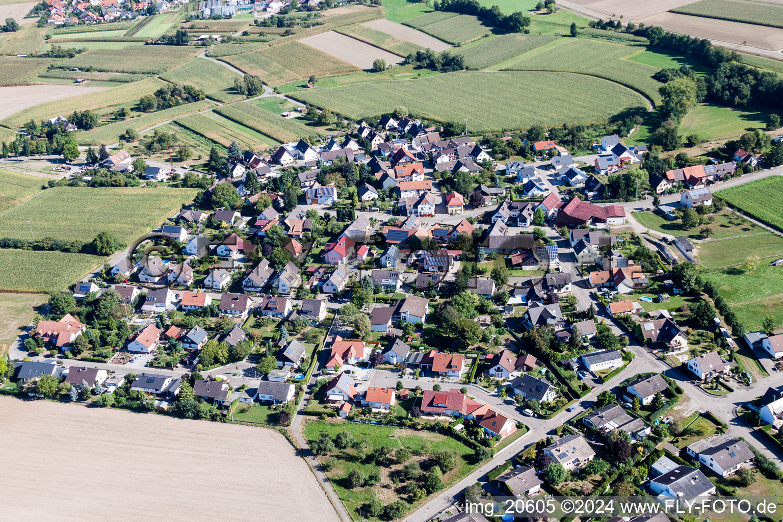 Village view in the district Querbach in Kehl in the state Baden-Wuerttemberg, Germany