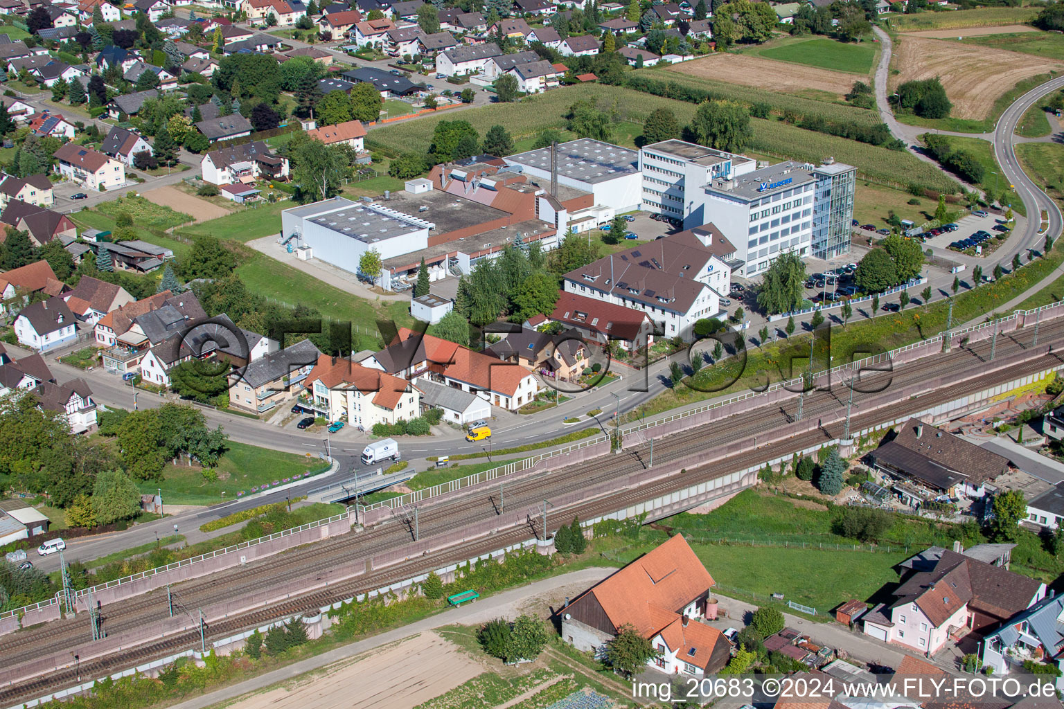 Klocke Pharma GmbH in the district Urloffen in Appenweier in the state Baden-Wuerttemberg, Germany out of the air