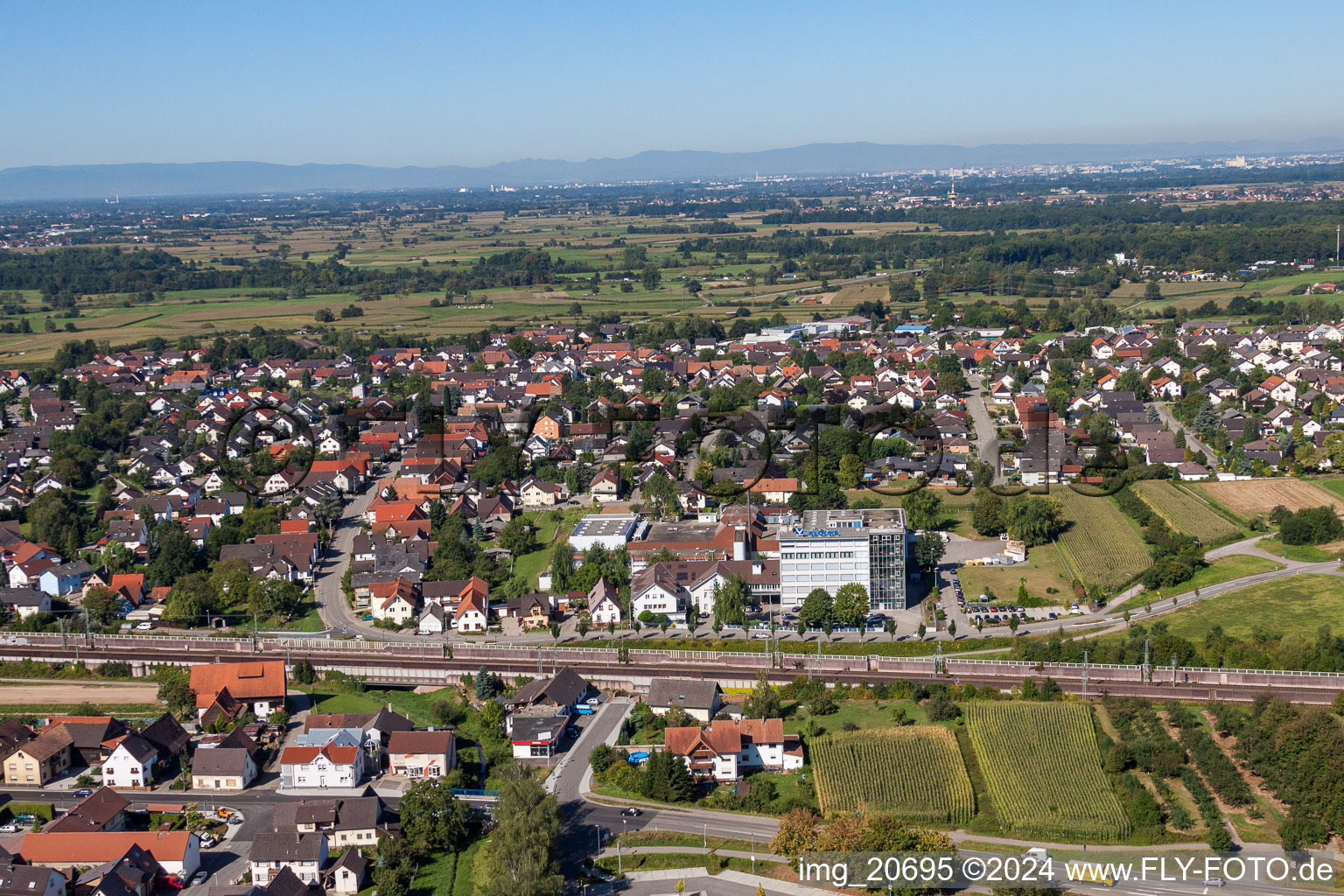 Klocke Pharma GmbH in the district Urloffen in Appenweier in the state Baden-Wuerttemberg, Germany from the plane