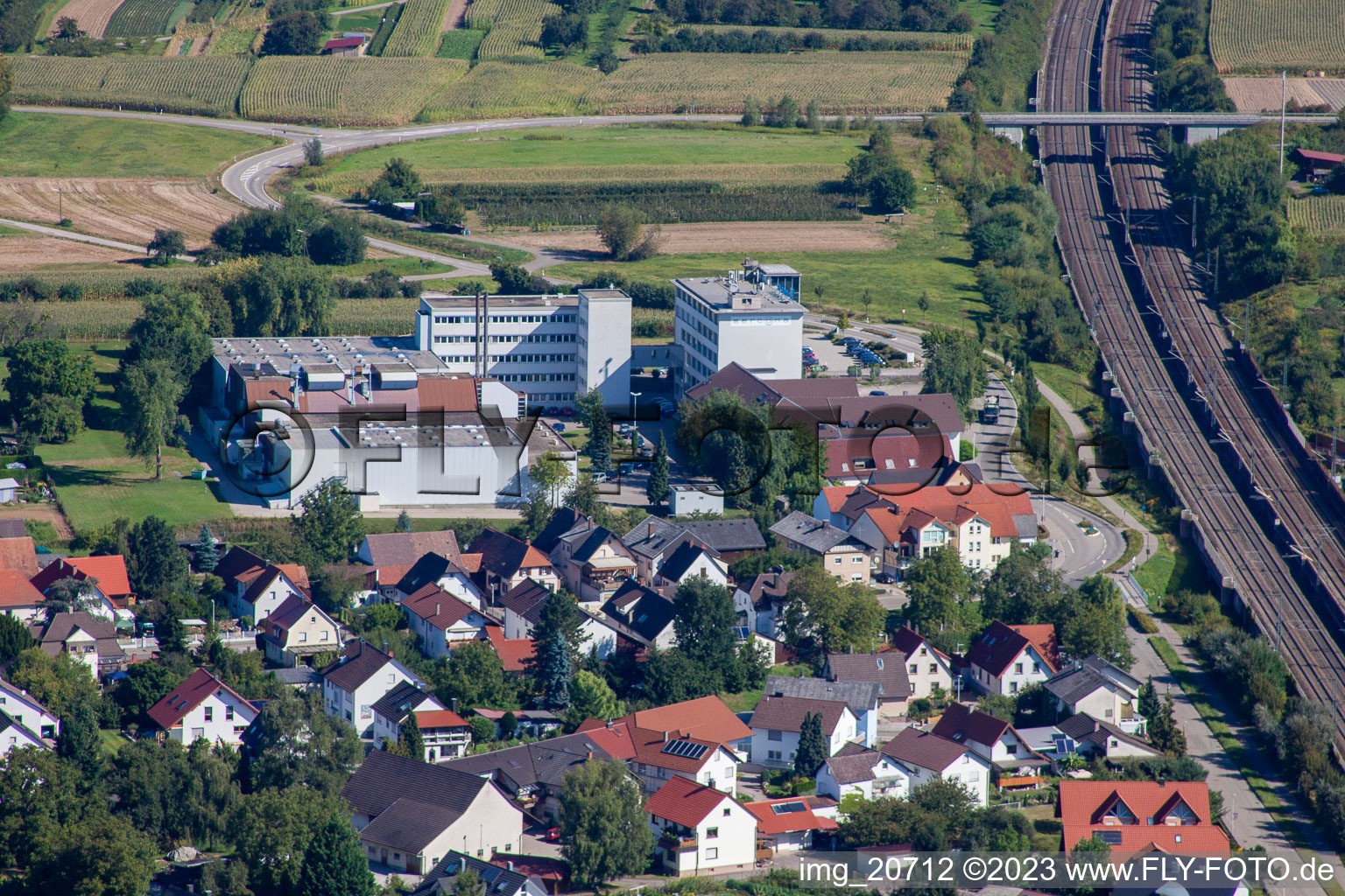 Drone recording of Klocke Pharma GmbH in the district Urloffen in Appenweier in the state Baden-Wuerttemberg, Germany