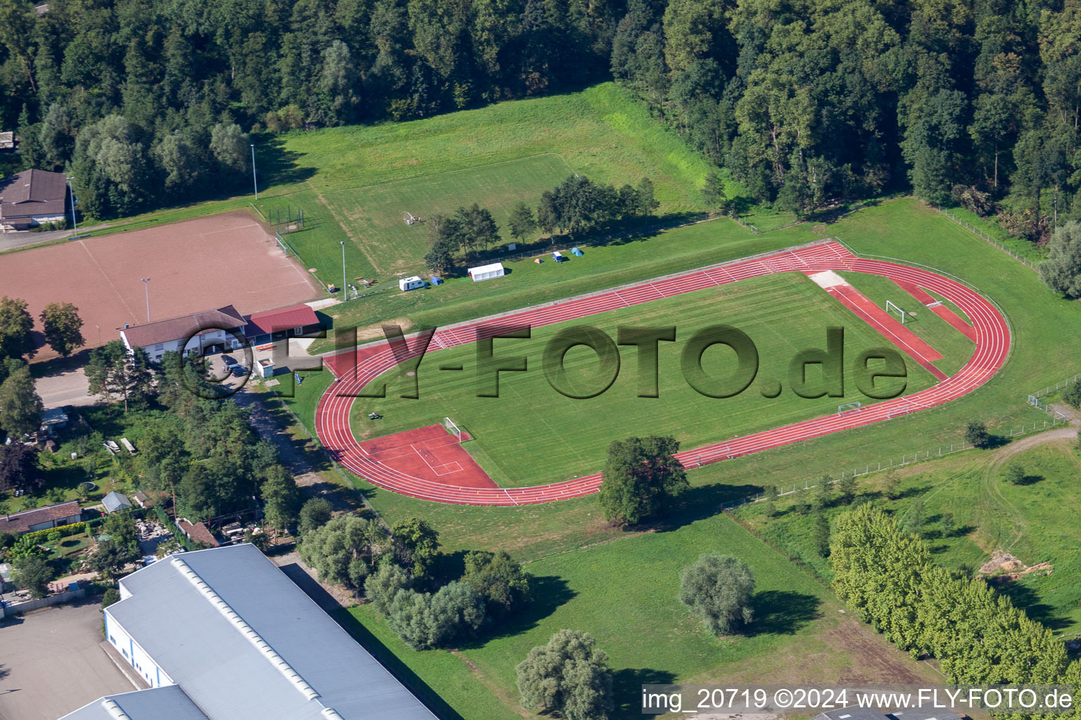 Ensemble of sports grounds Am Sportplatz in Appenweier in the state Baden-Wurttemberg