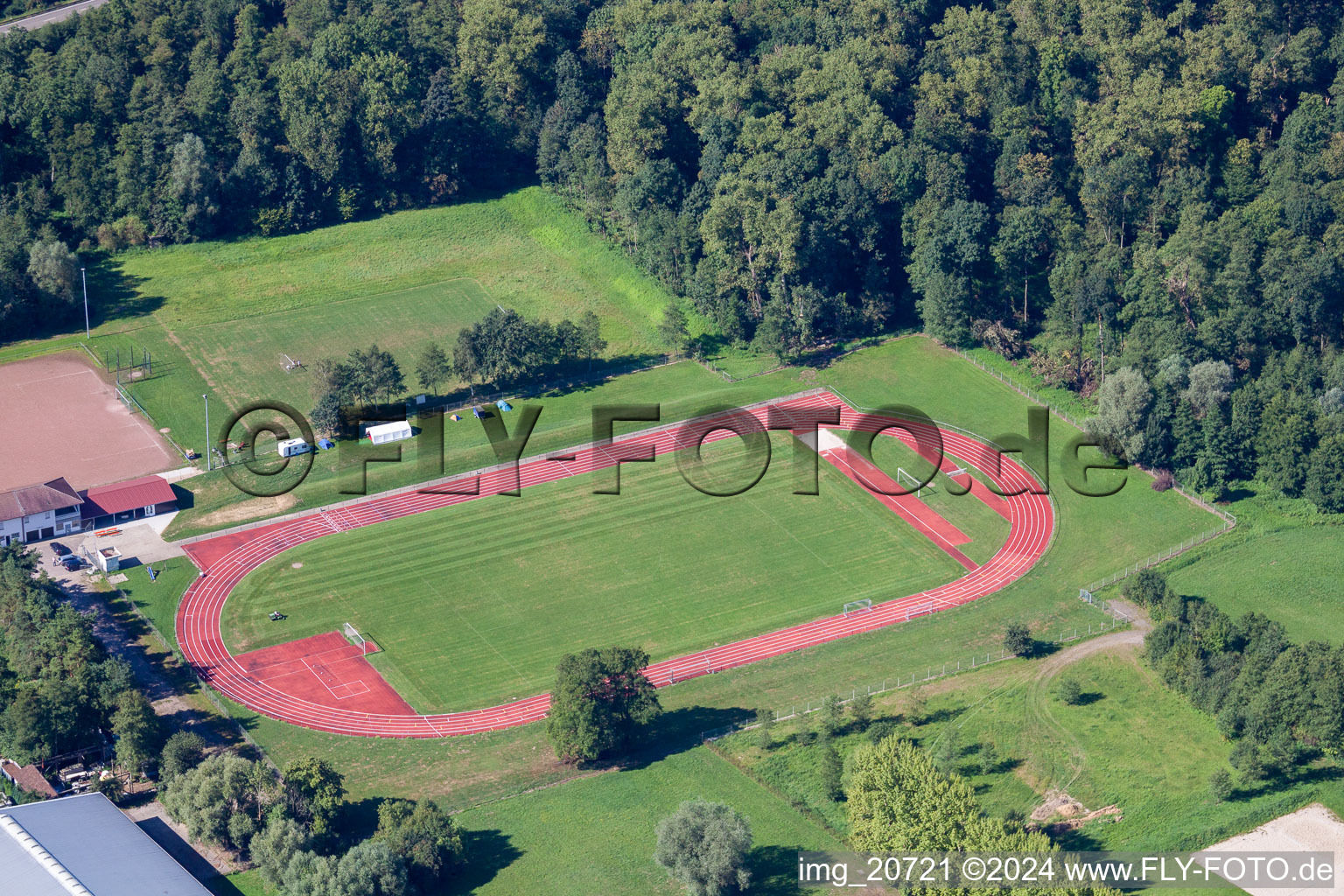 Aerial view of Sports club Appenweier 1925 eV in Appenweier in the state Baden-Wuerttemberg, Germany