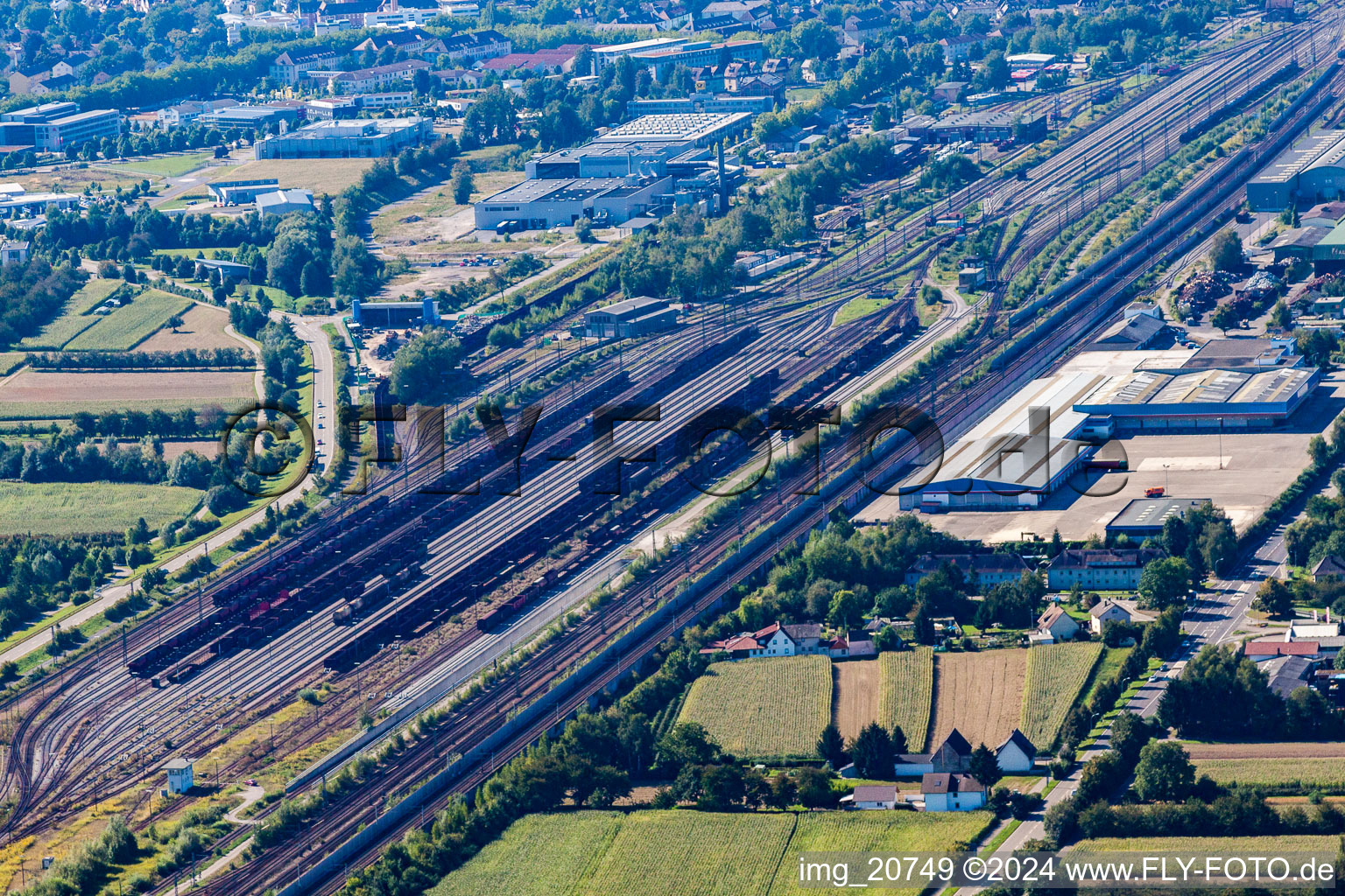 Freight depot in the district Bohlsbach in Offenburg in the state Baden-Wuerttemberg, Germany