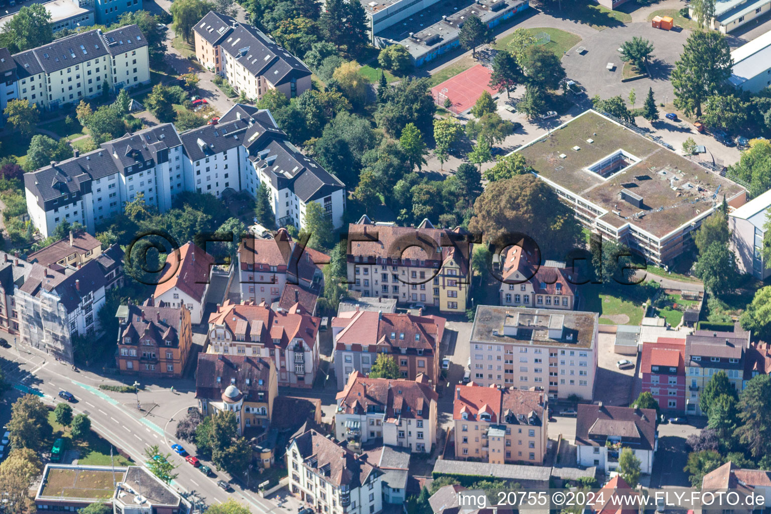 Offenburg in the state Baden-Wuerttemberg, Germany out of the air