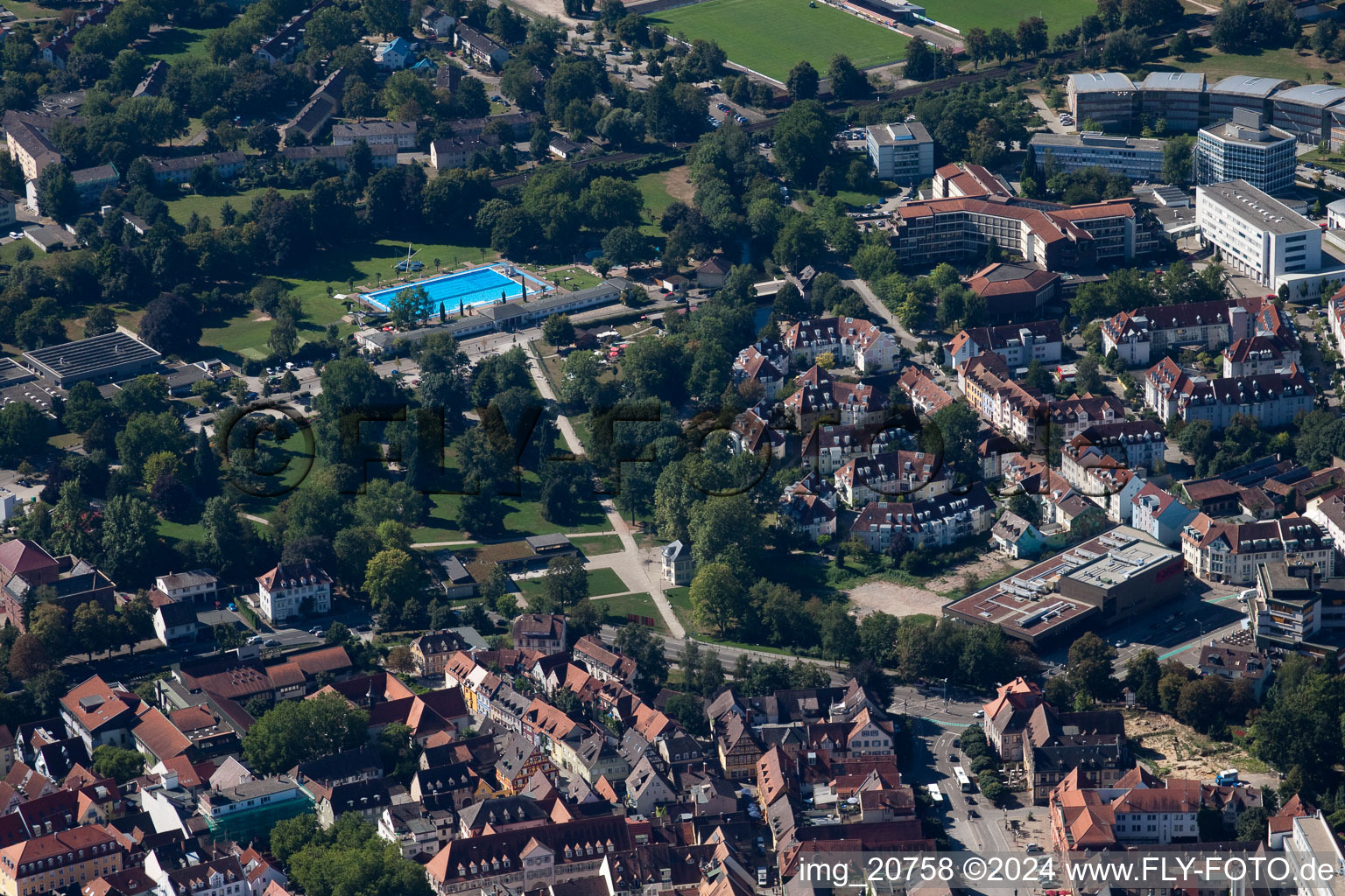 Stegermatt leisure pool in Offenburg in the state Baden-Wuerttemberg, Germany