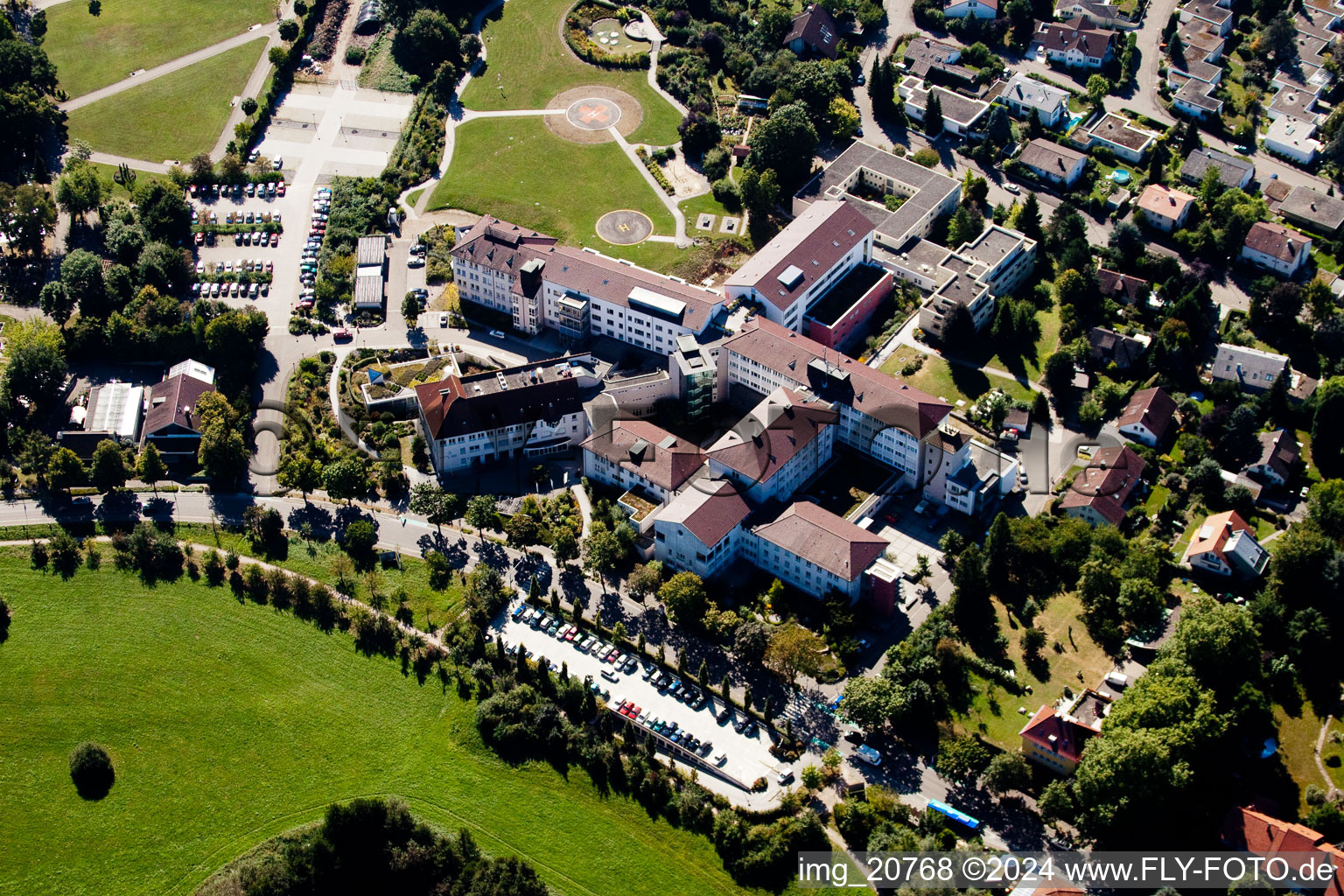 Hospital grounds of the Clinic St. Josefsklinik in Offenburg in the state Baden-Wurttemberg, Germany