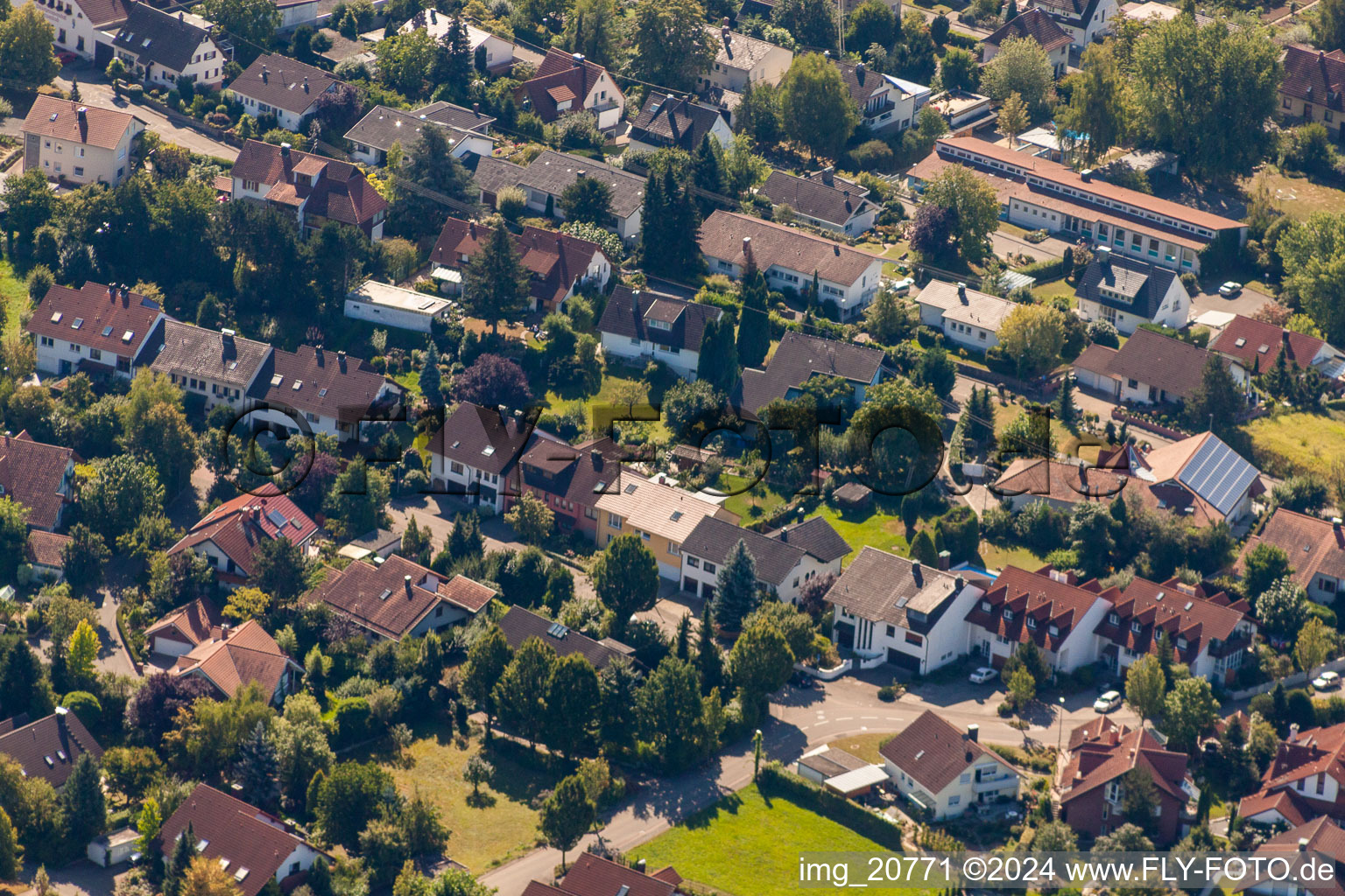 District Fessenbach in Offenburg in the state Baden-Wuerttemberg, Germany out of the air