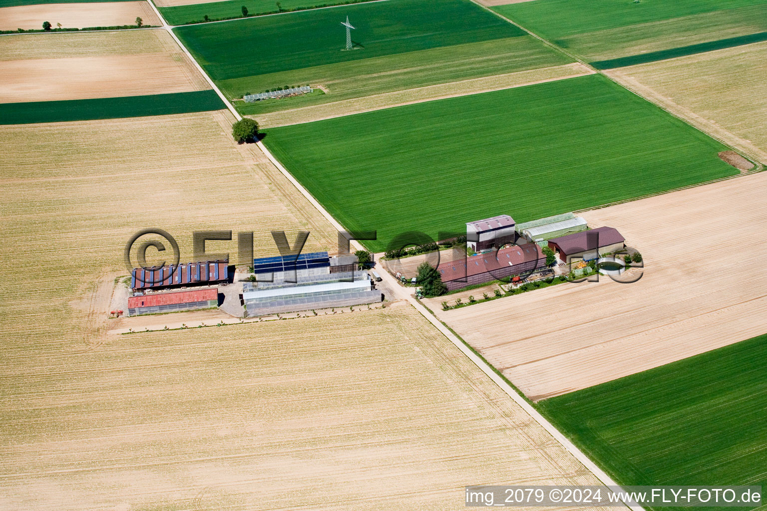 Aerial photograpy of Aussiedlerhof am Höhenweg in Kandel in the state Rhineland-Palatinate, Germany