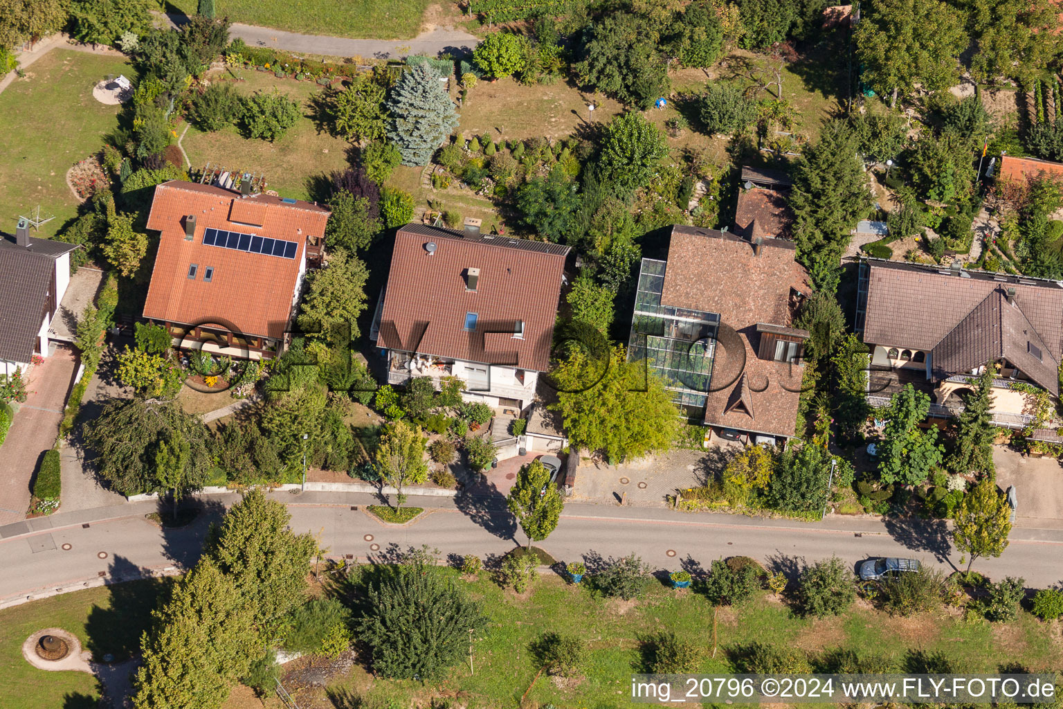 District Fessenbach in Offenburg in the state Baden-Wuerttemberg, Germany from a drone