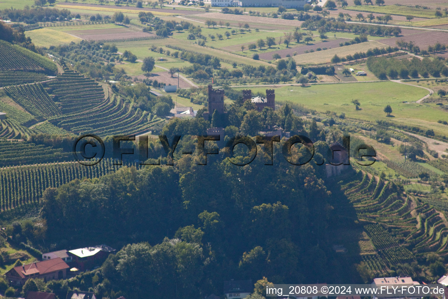 Ortenberg in the state Baden-Wuerttemberg, Germany from above