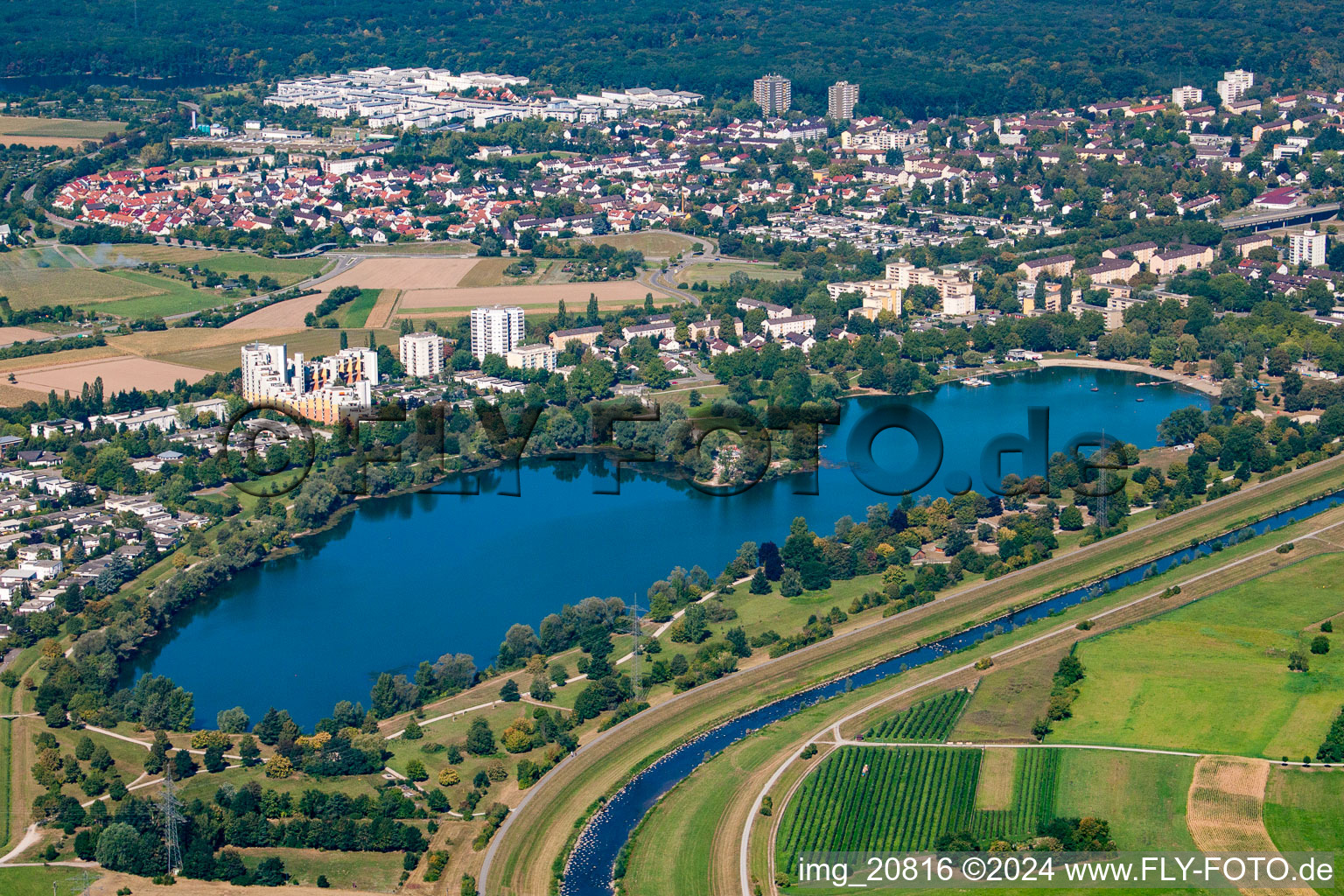 Gifizsee in the district Uffhofen in Offenburg in the state Baden-Wuerttemberg, Germany