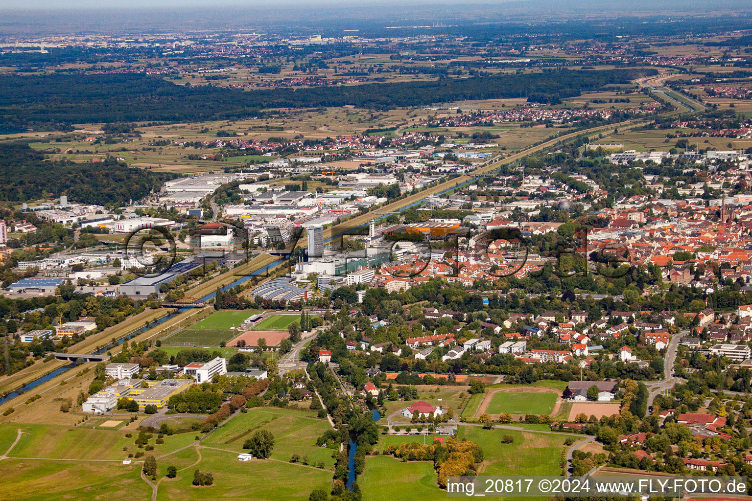 From the southeast in Offenburg in the state Baden-Wuerttemberg, Germany