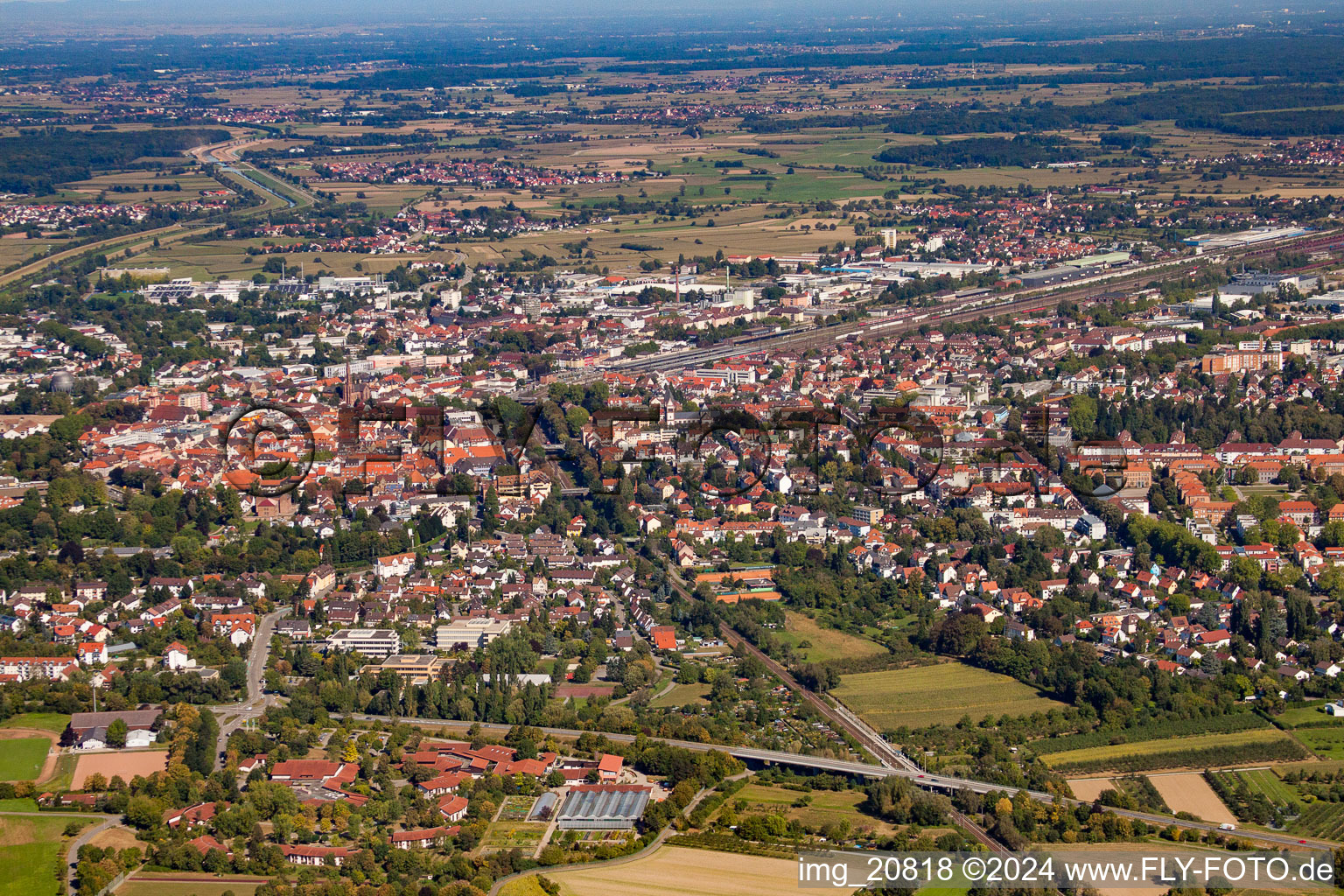 From the southeast in Offenburg in the state Baden-Wuerttemberg, Germany