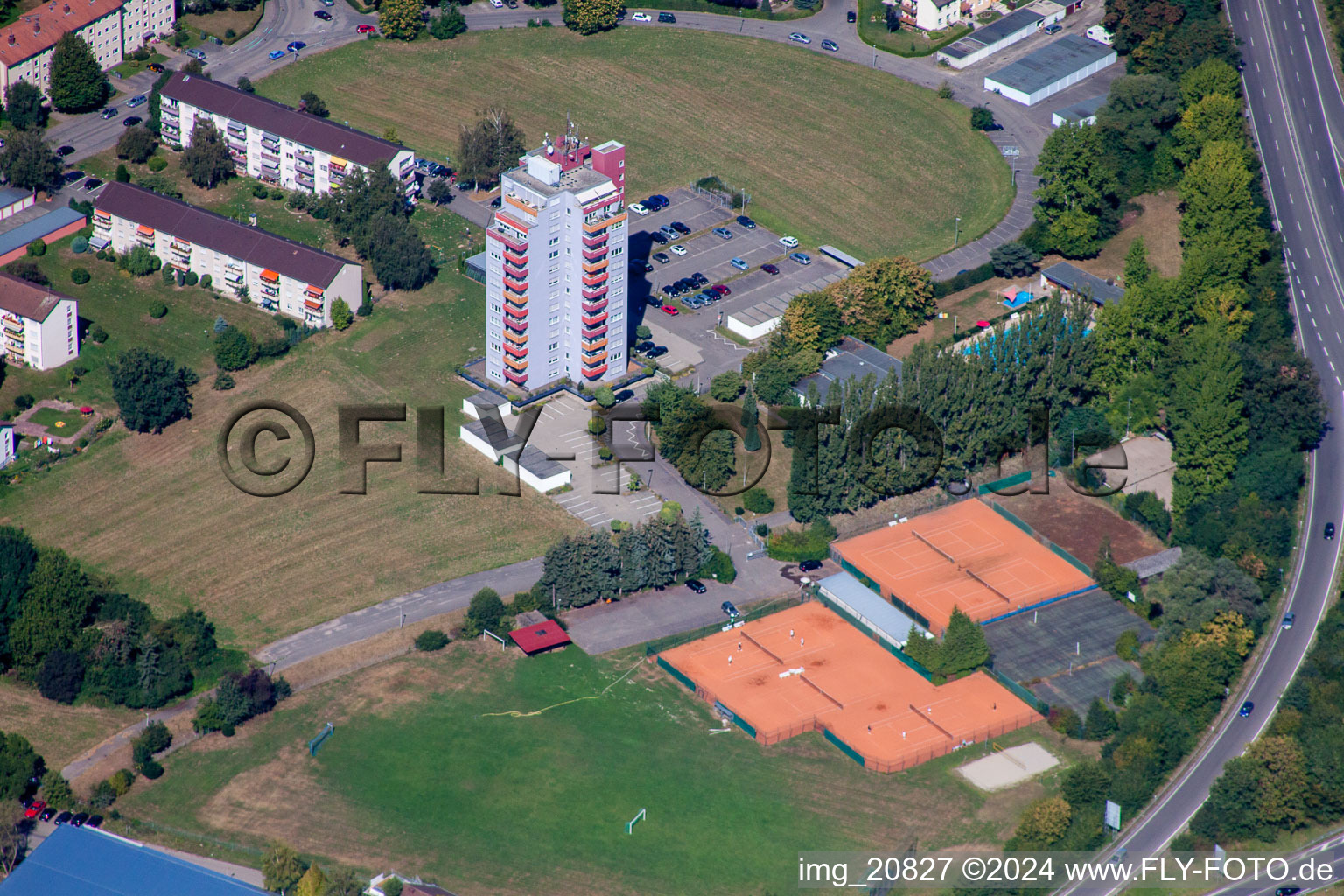 Burdastrasse in the district Uffhofen in Offenburg in the state Baden-Wuerttemberg, Germany