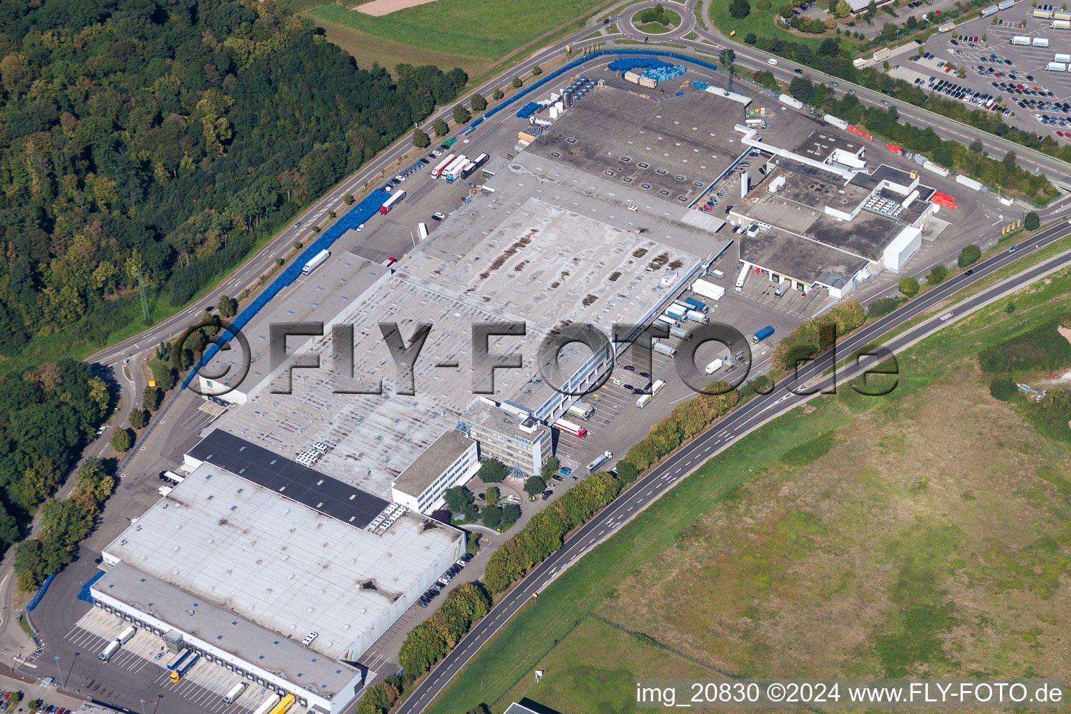 Building of the wholesale center TREFF Discount GmbH in Offenburg in the state Baden-Wurttemberg, Germany