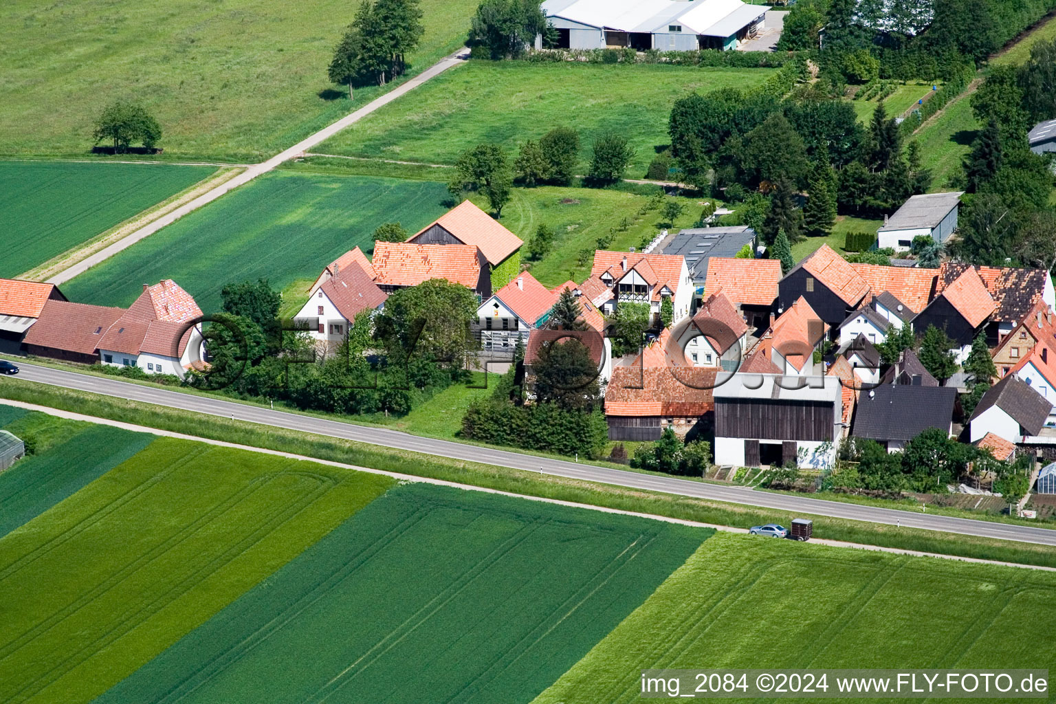 Village view in the district Minderslachen in Kandel in the state Rhineland-Palatinate, Germany