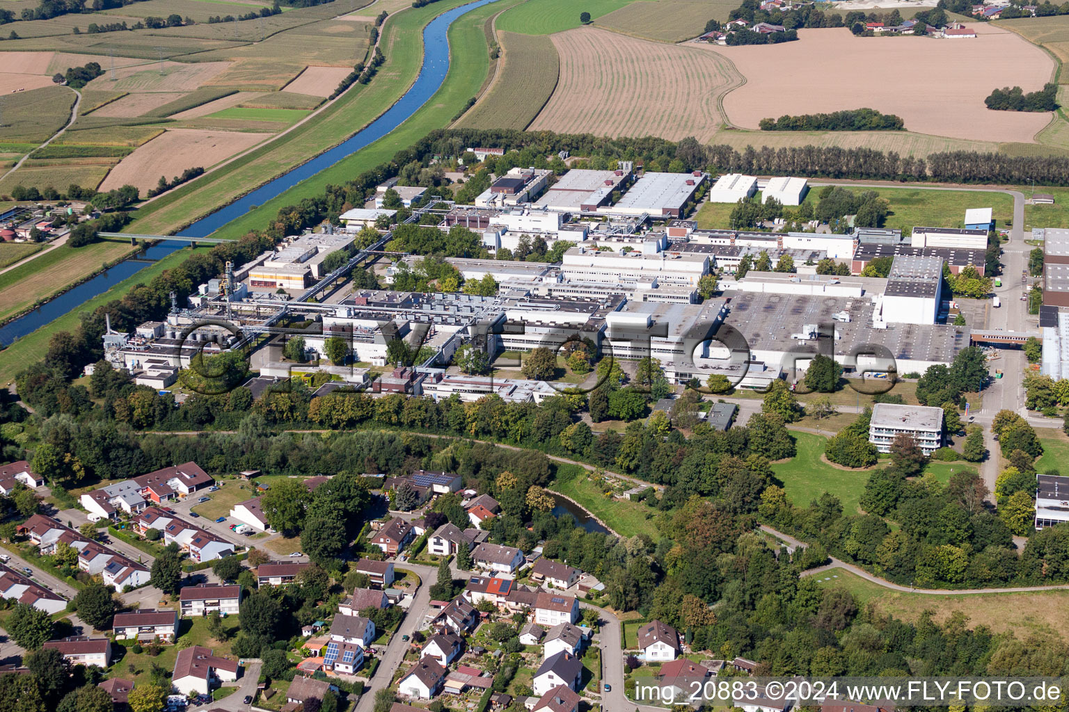 Industrial and commercial area Industriepark Willstaett in Willstaett in the state Baden-Wurttemberg, Germany