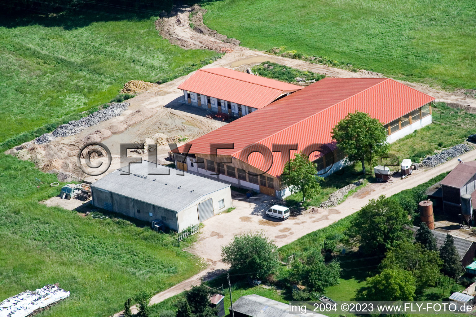 Horse farm in the district Minderslachen in Kandel in the state Rhineland-Palatinate, Germany