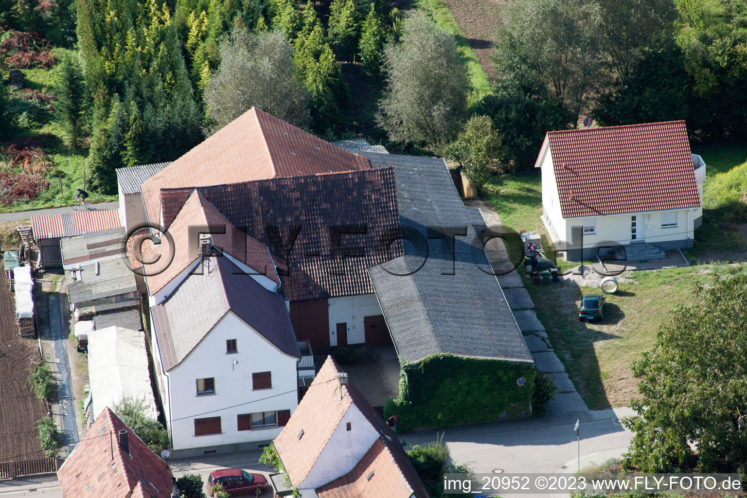 Aerial photograpy of At the kiln in Freckenfeld in the state Rhineland-Palatinate, Germany