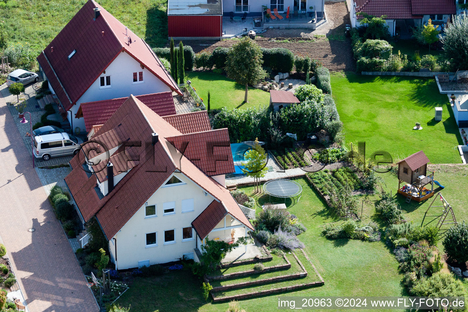 Drone recording of At the kiln in Freckenfeld in the state Rhineland-Palatinate, Germany