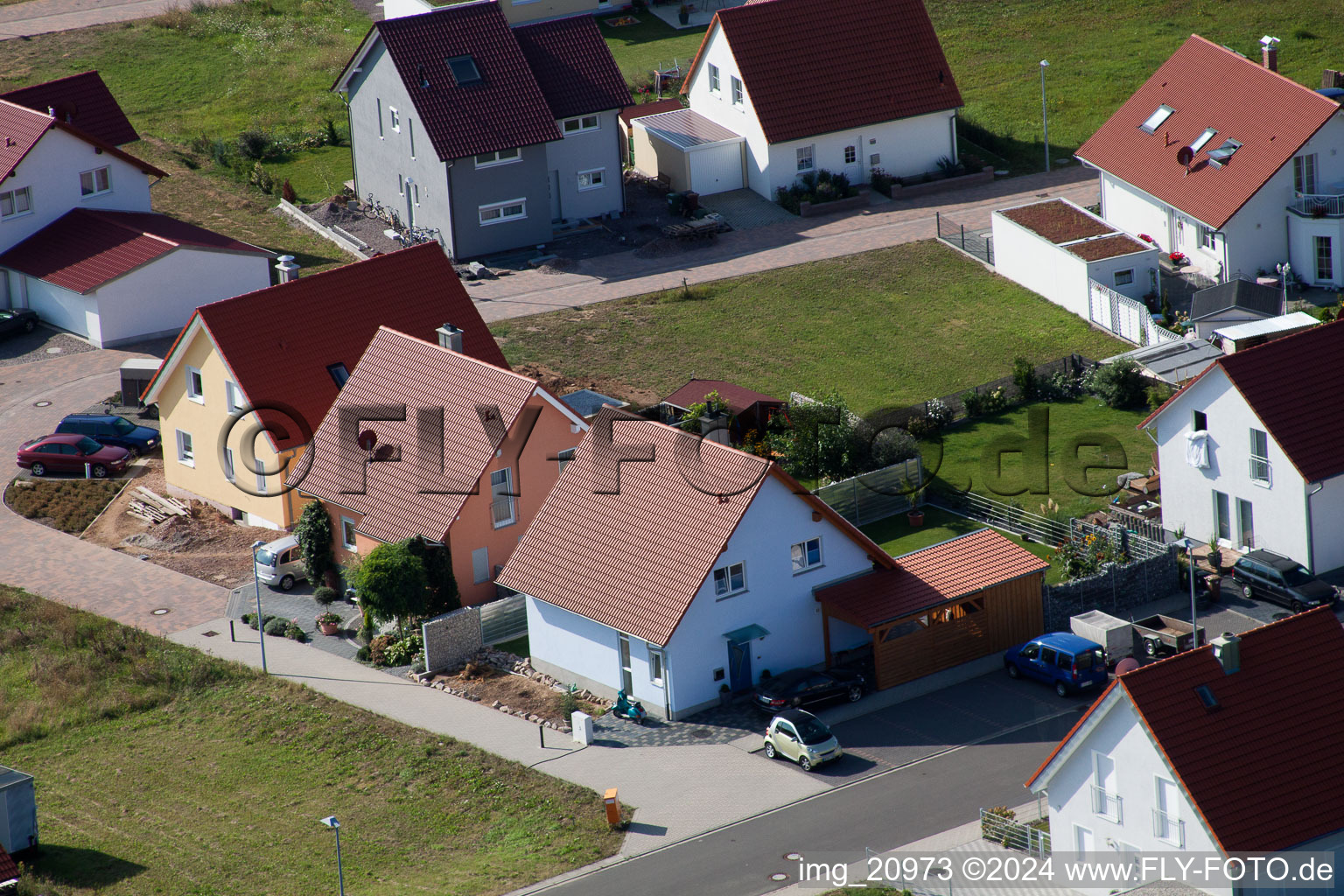 New development area NO in the district Schaidt in Wörth am Rhein in the state Rhineland-Palatinate, Germany out of the air