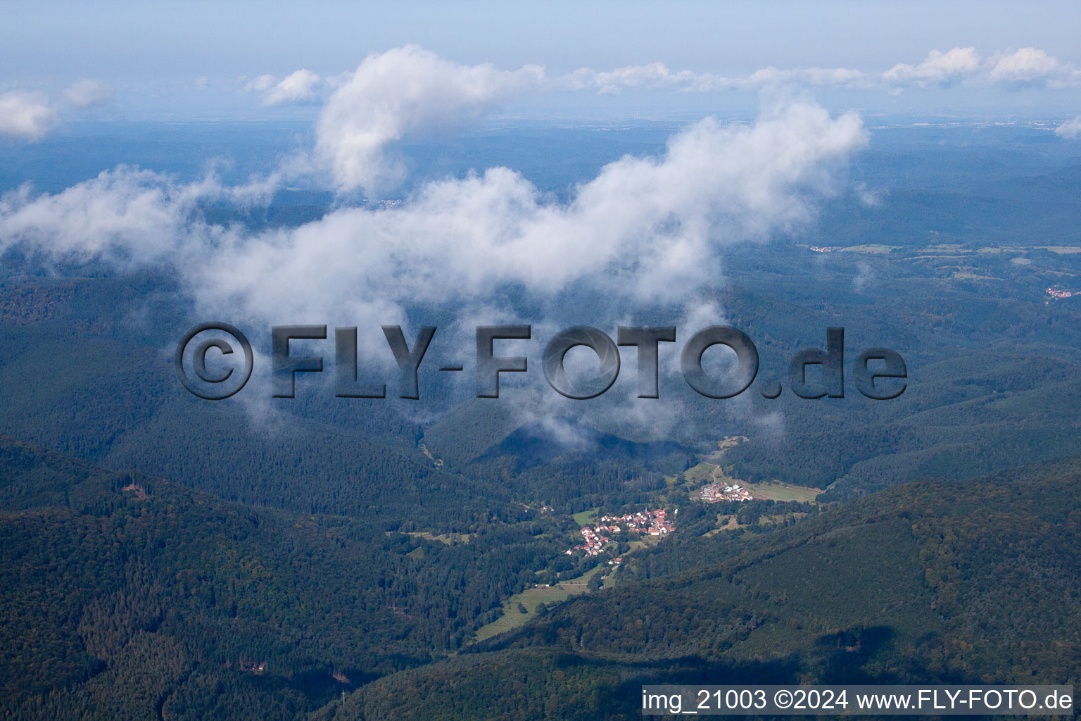 Sankt Germannshof in the state Rhineland-Palatinate, Germany from above