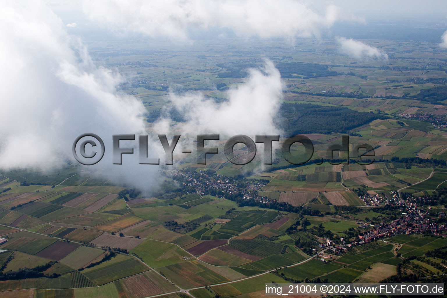 Rott in the state Bas-Rhin, France from the drone perspective