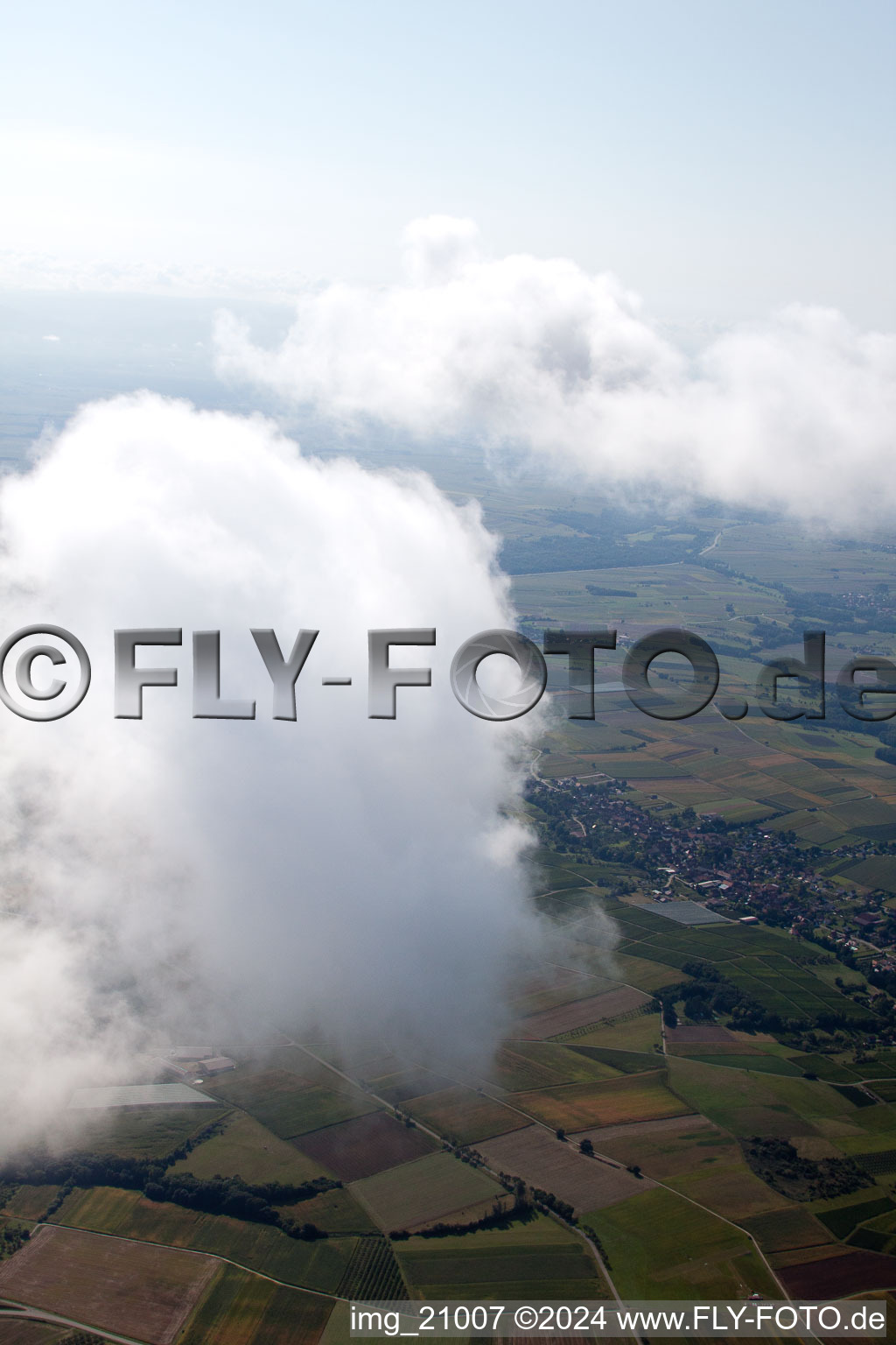 Drone image of Riedseltz in the state Bas-Rhin, France