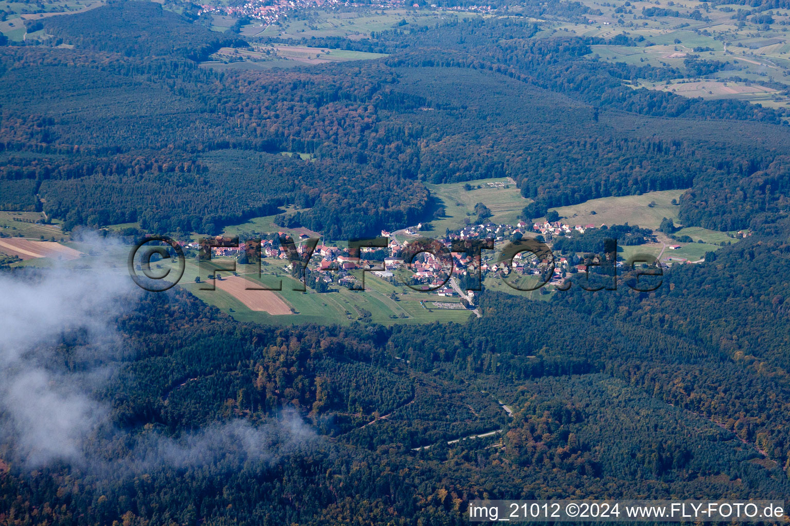 Village view in Climbach in the state Bas-Rhin, France