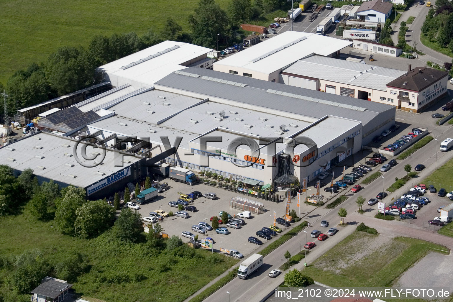 OBI hardware store in the district Minderslachen in Kandel in the state Rhineland-Palatinate, Germany