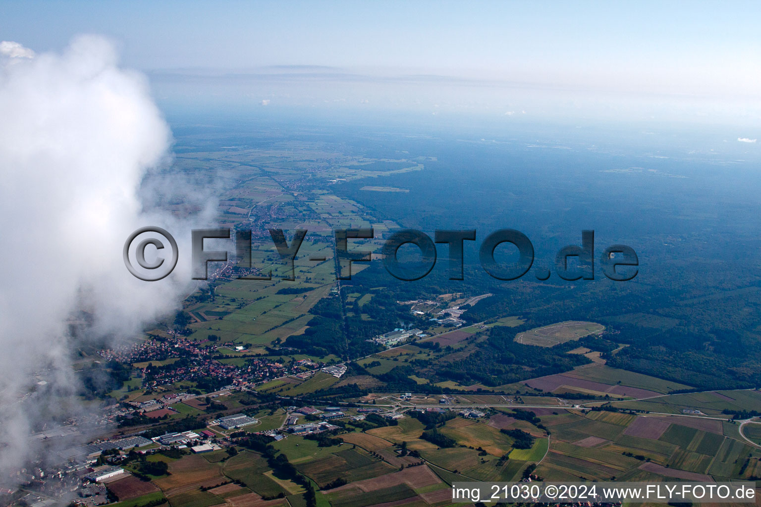 Aerial photograpy of From the south in Wissembourg in the state Bas-Rhin, France