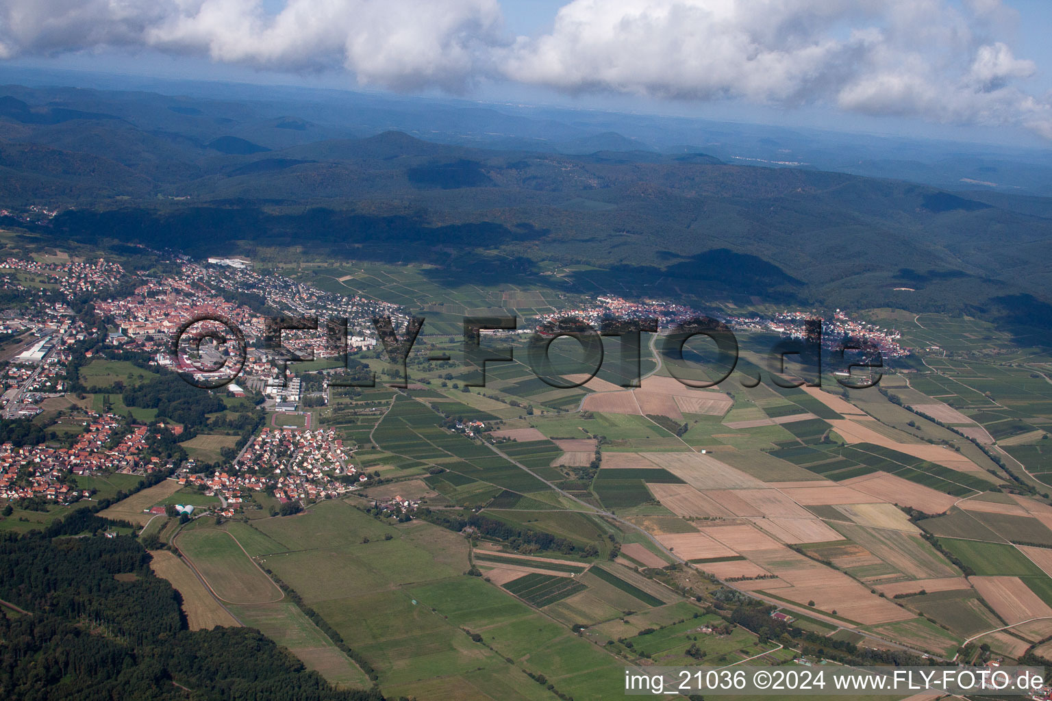 From the southeast in Wissembourg in the state Bas-Rhin, France