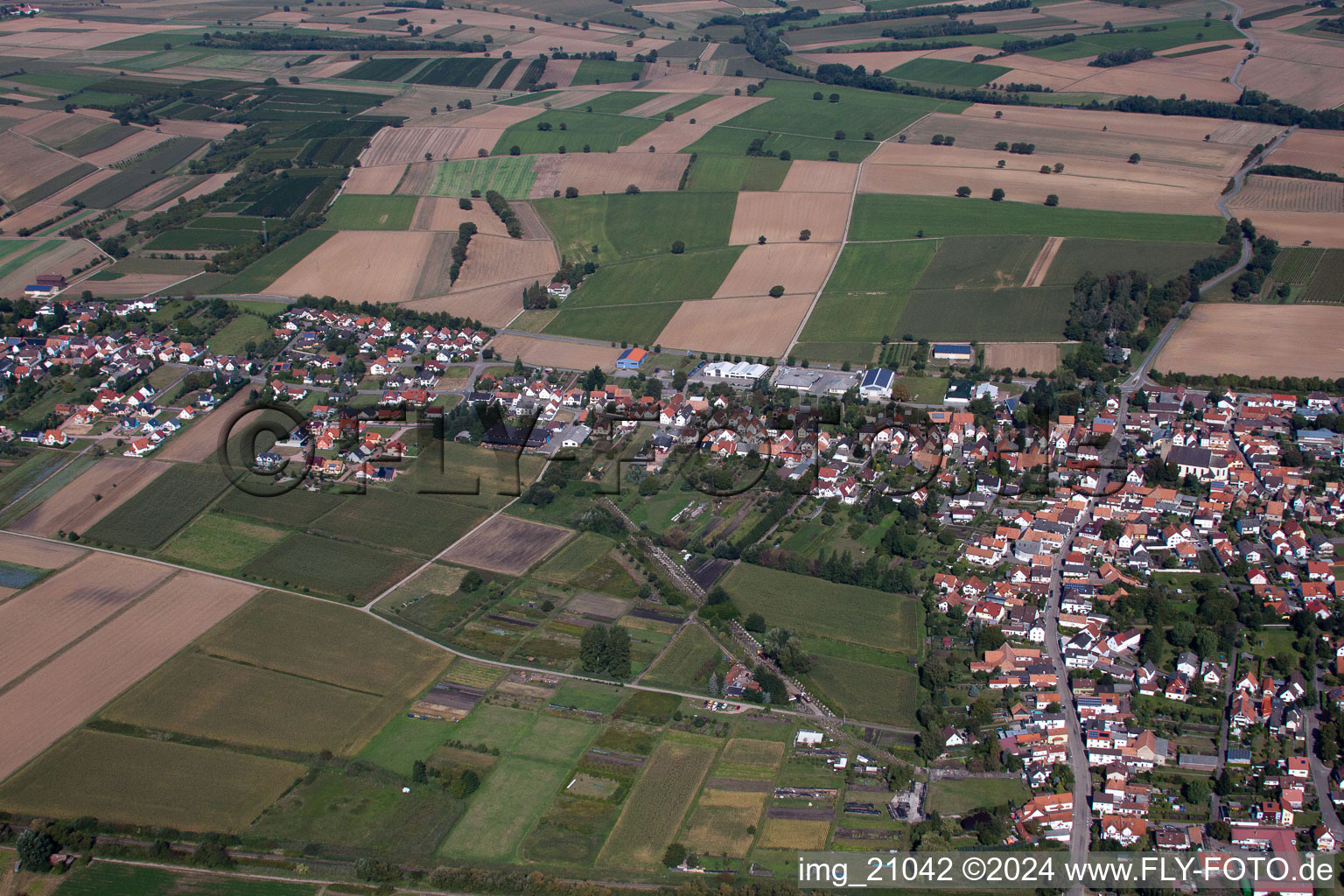 Steinfeld in the state Rhineland-Palatinate, Germany from a drone