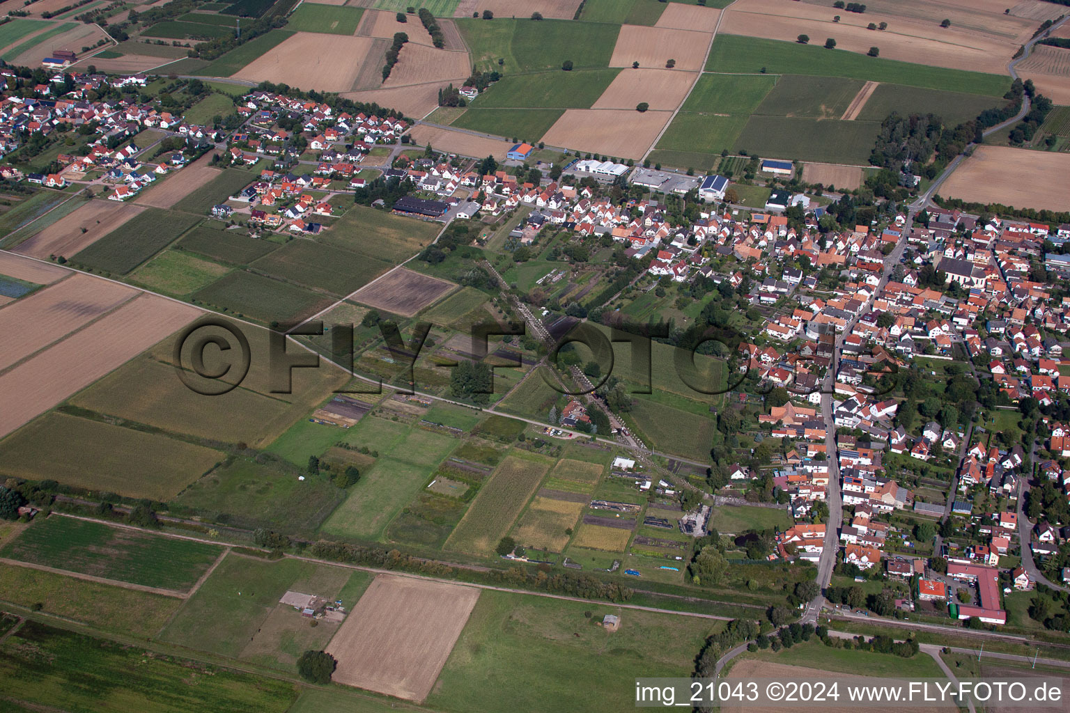 Steinfeld in the state Rhineland-Palatinate, Germany seen from a drone