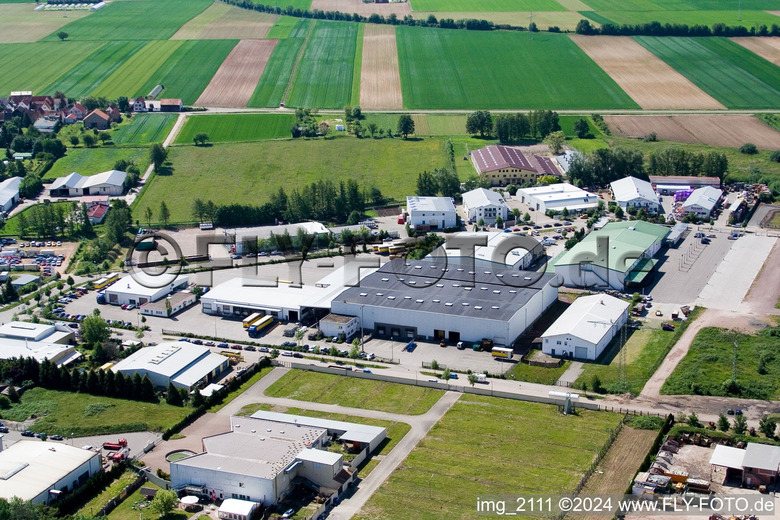 Industrial area in the district Minderslachen in Kandel in the state Rhineland-Palatinate, Germany