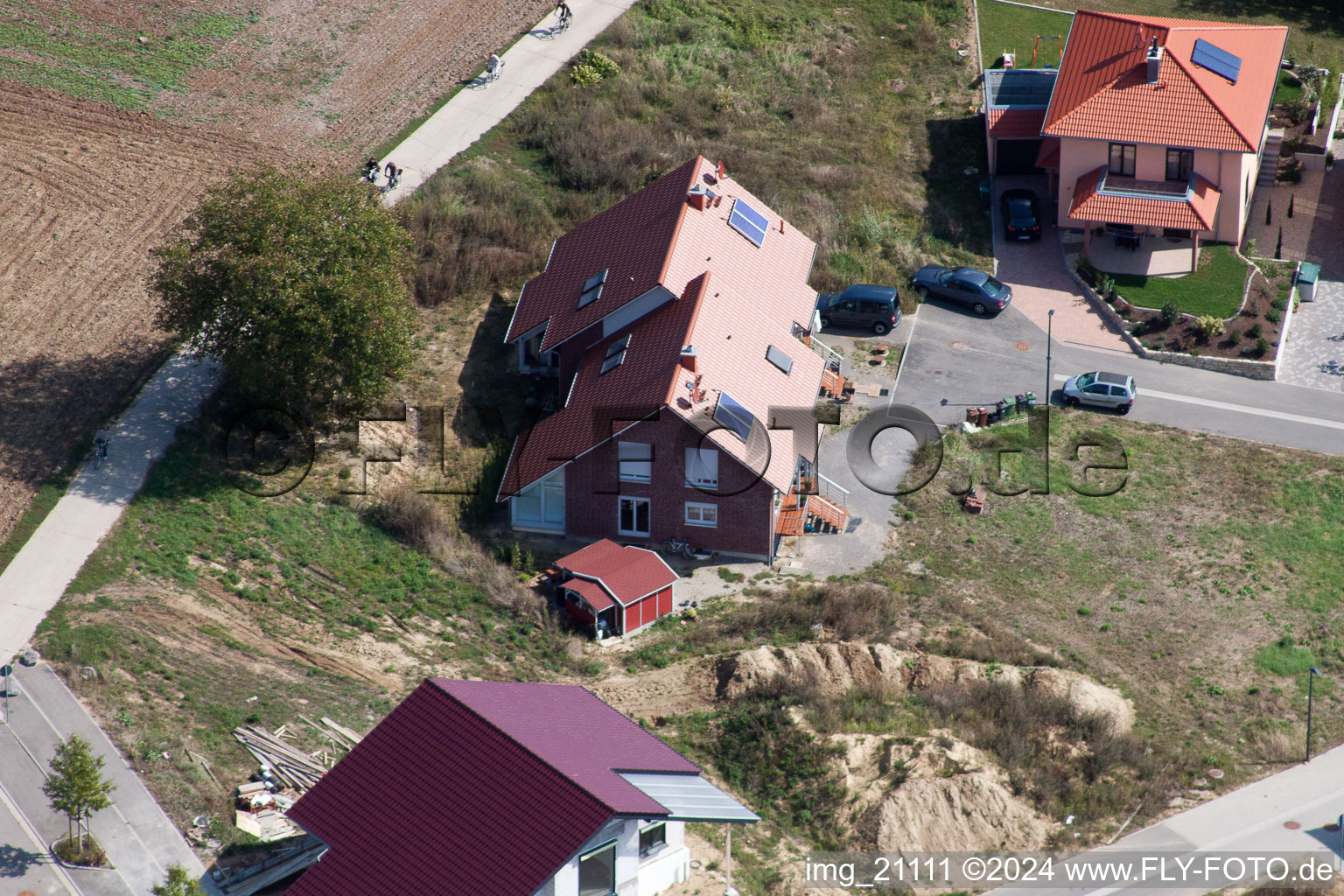 Aerial photograpy of Mountain trail in Kandel in the state Rhineland-Palatinate, Germany