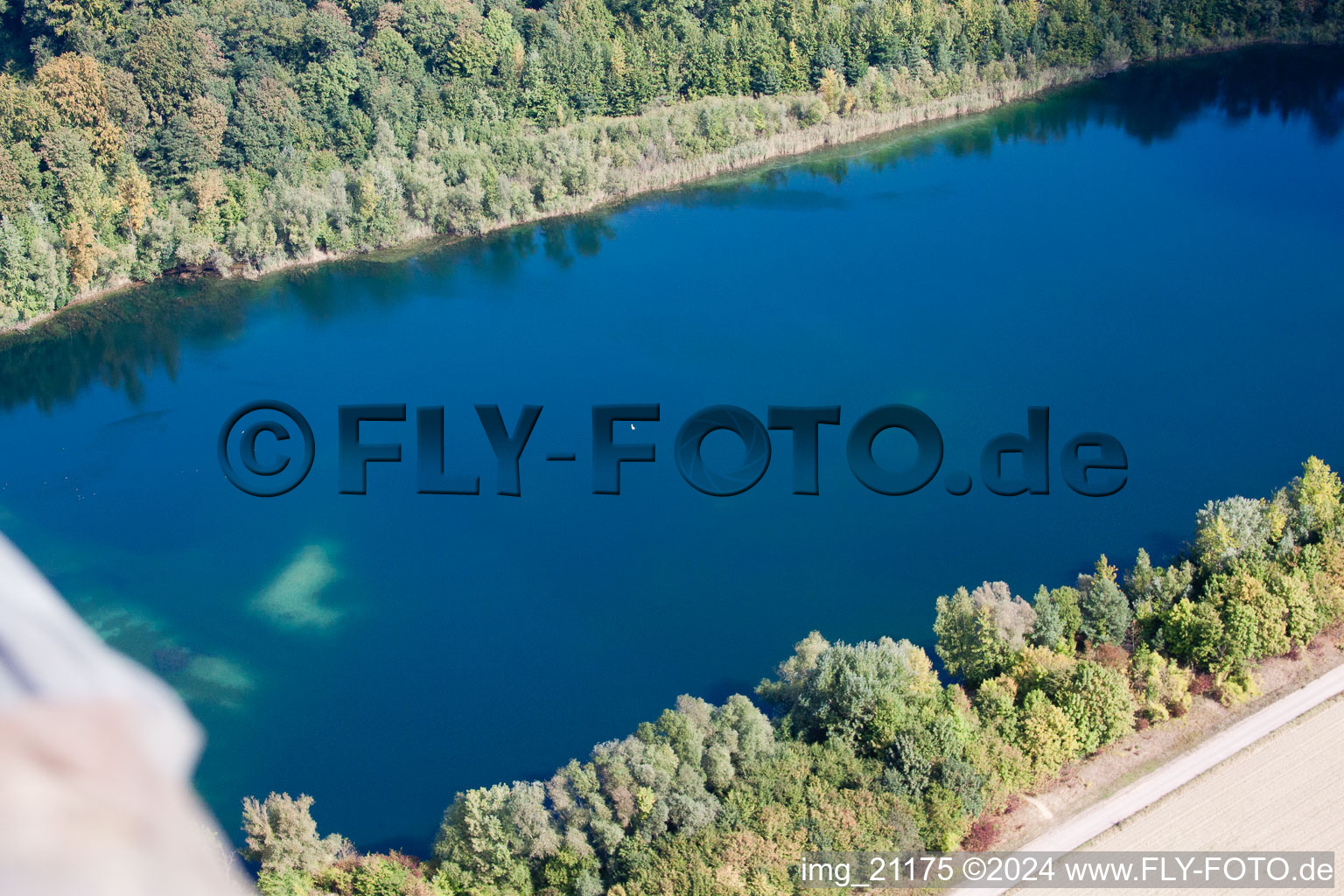 Leimersheim in the state Rhineland-Palatinate, Germany from above