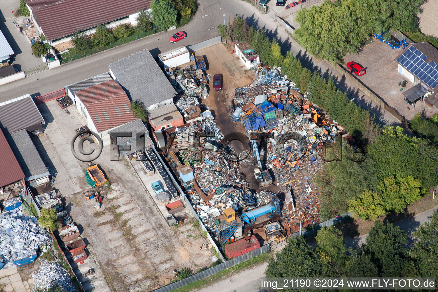 Scrapyard for recycling of metal of S&M Recycling Linde in Hoerdt in the state Rhineland-Palatinate