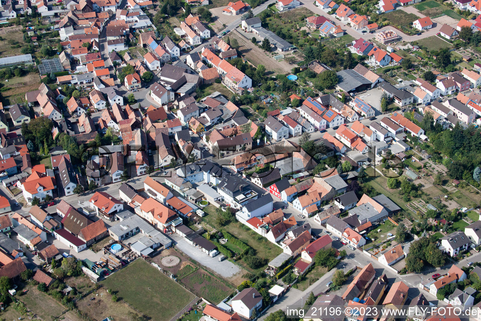 Hördt in the state Rhineland-Palatinate, Germany from the drone perspective