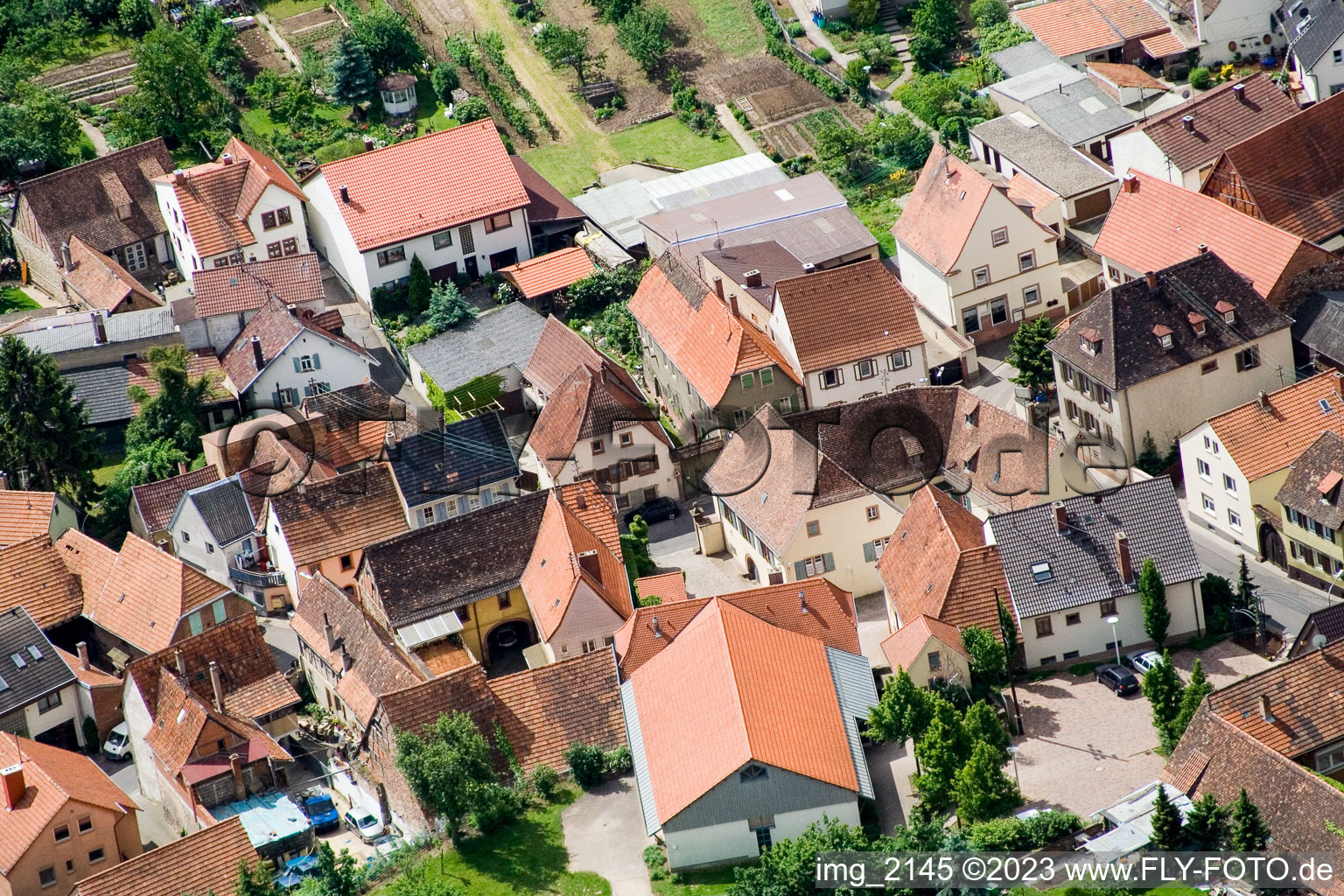 Drone image of District Arzheim in Landau in der Pfalz in the state Rhineland-Palatinate, Germany