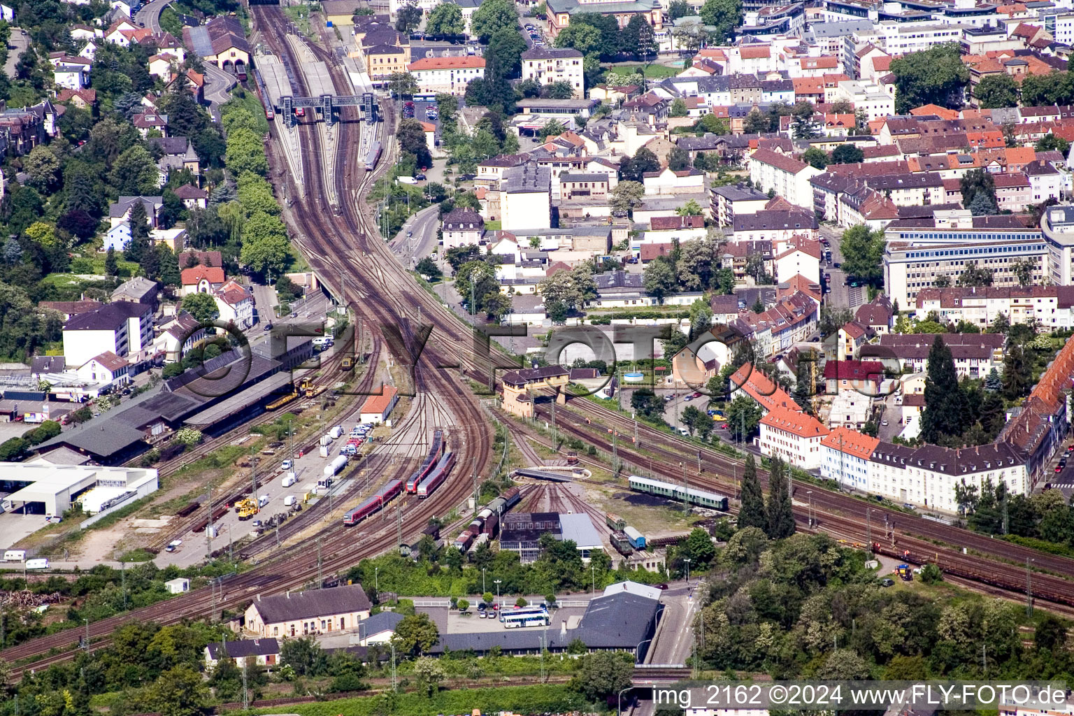 Gleisdreieck in Neustadt an der Weinstraße in the state Rhineland-Palatinate, Germany