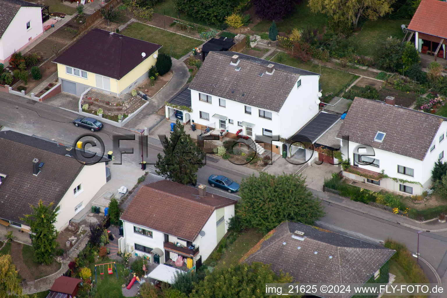 Oblique view of Eppelsheim in the state Rhineland-Palatinate, Germany