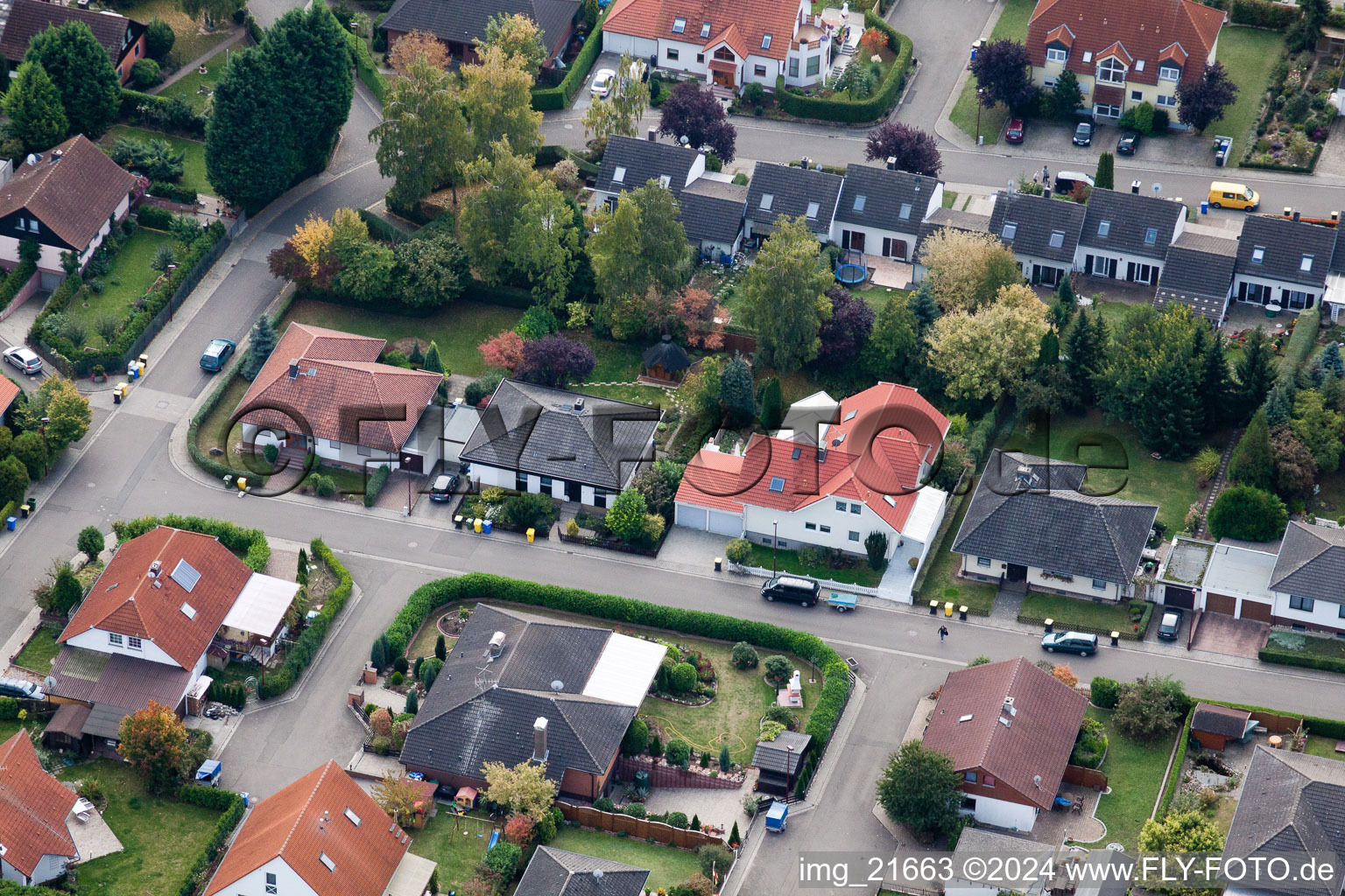 Drone image of Eppelsheim in the state Rhineland-Palatinate, Germany