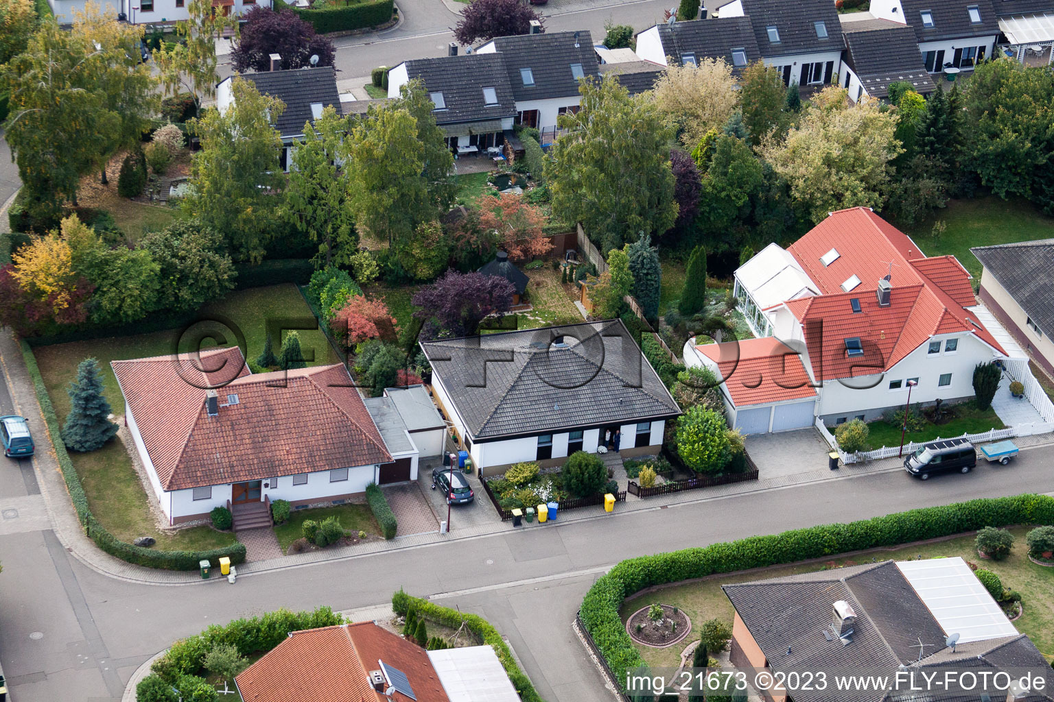 Aerial photograpy of Eppelsheim in the state Rhineland-Palatinate, Germany