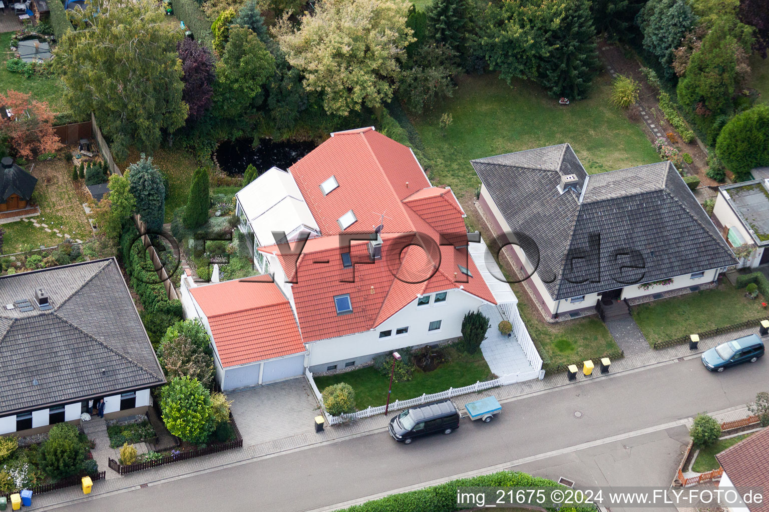 Eppelsheim in the state Rhineland-Palatinate, Germany from above