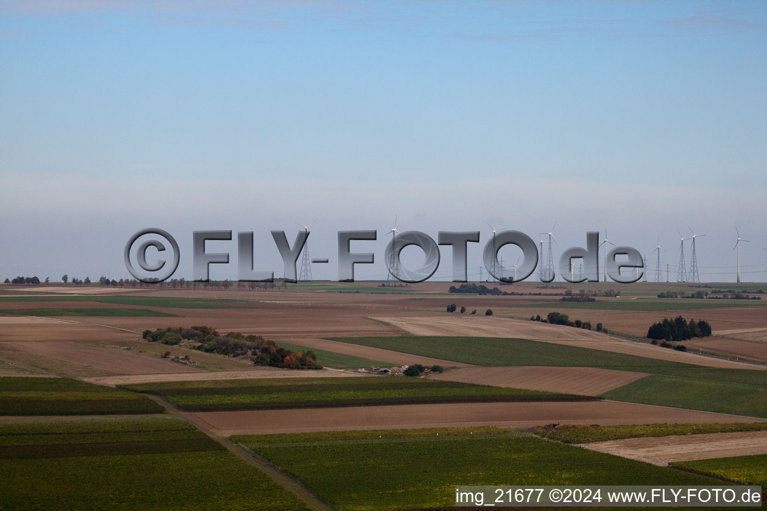 Eppelsheim in the state Rhineland-Palatinate, Germany seen from above