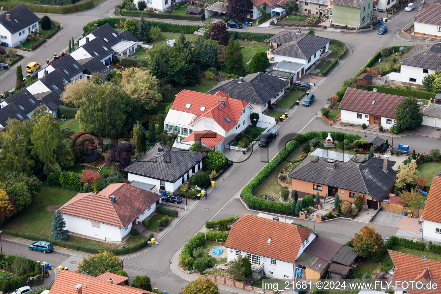 Eppelsheim in the state Rhineland-Palatinate, Germany viewn from the air