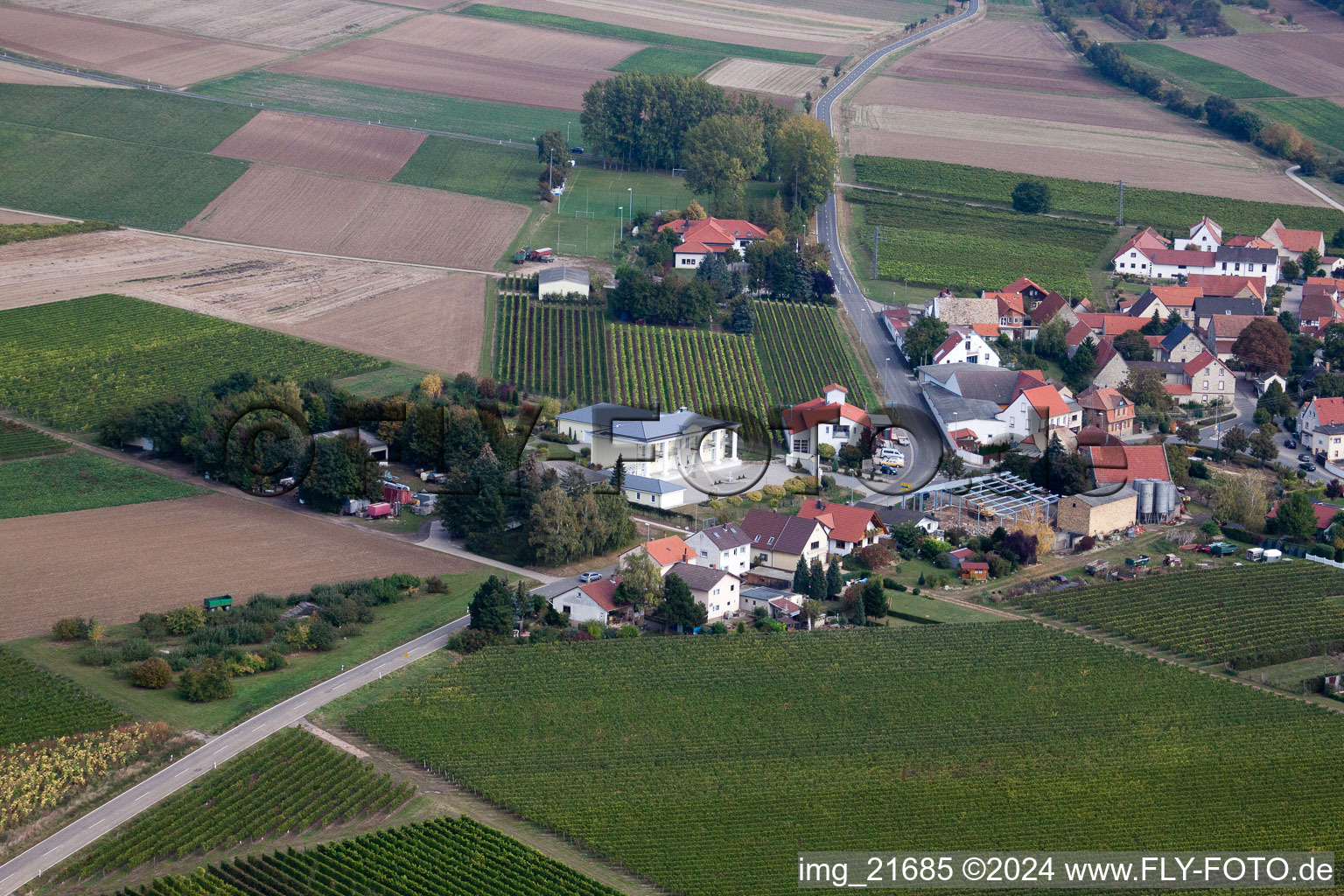 Eppelsheim in the state Rhineland-Palatinate, Germany from the drone perspective